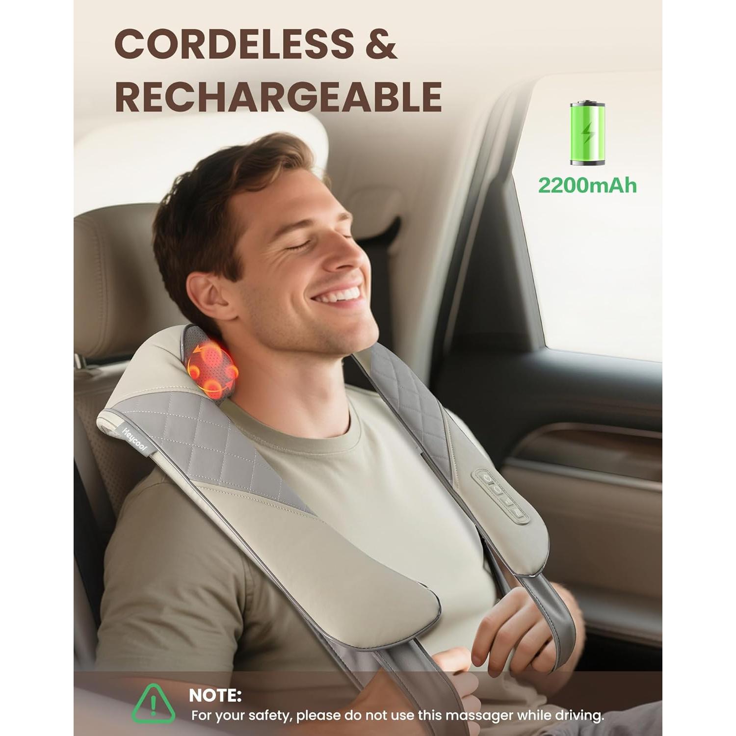 Masajeador de Cuello Inalámbrico Heycool HY-6E5 con Calor