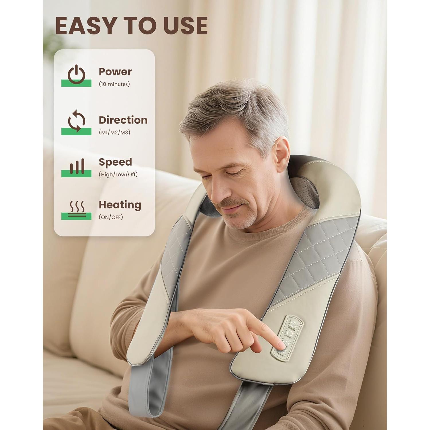 Masajeador de Cuello Inalámbrico Heycool HY-6E5 con Calor