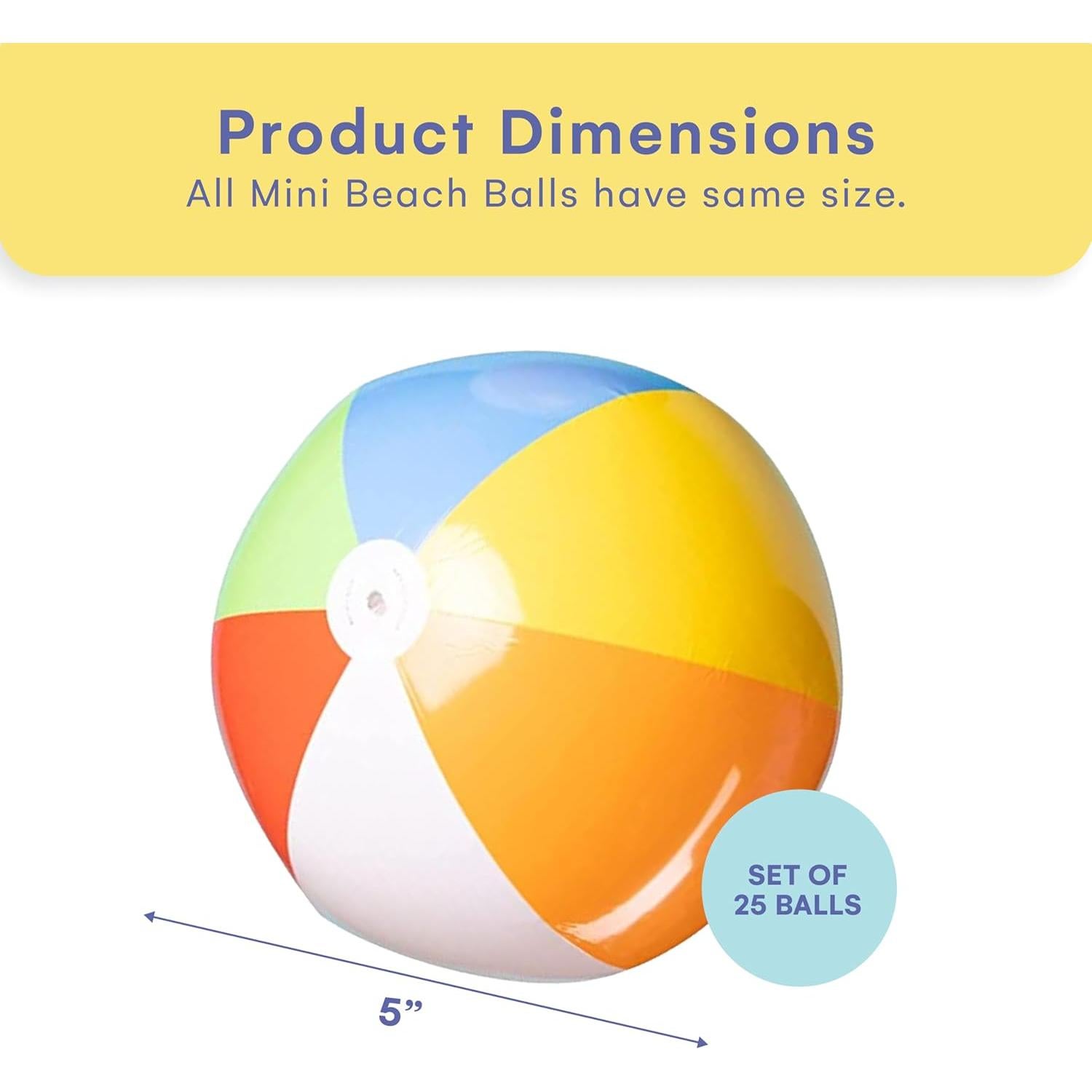 Top Race Paquete de 25 Mini Pelotas de Playa 15 cm Inflables