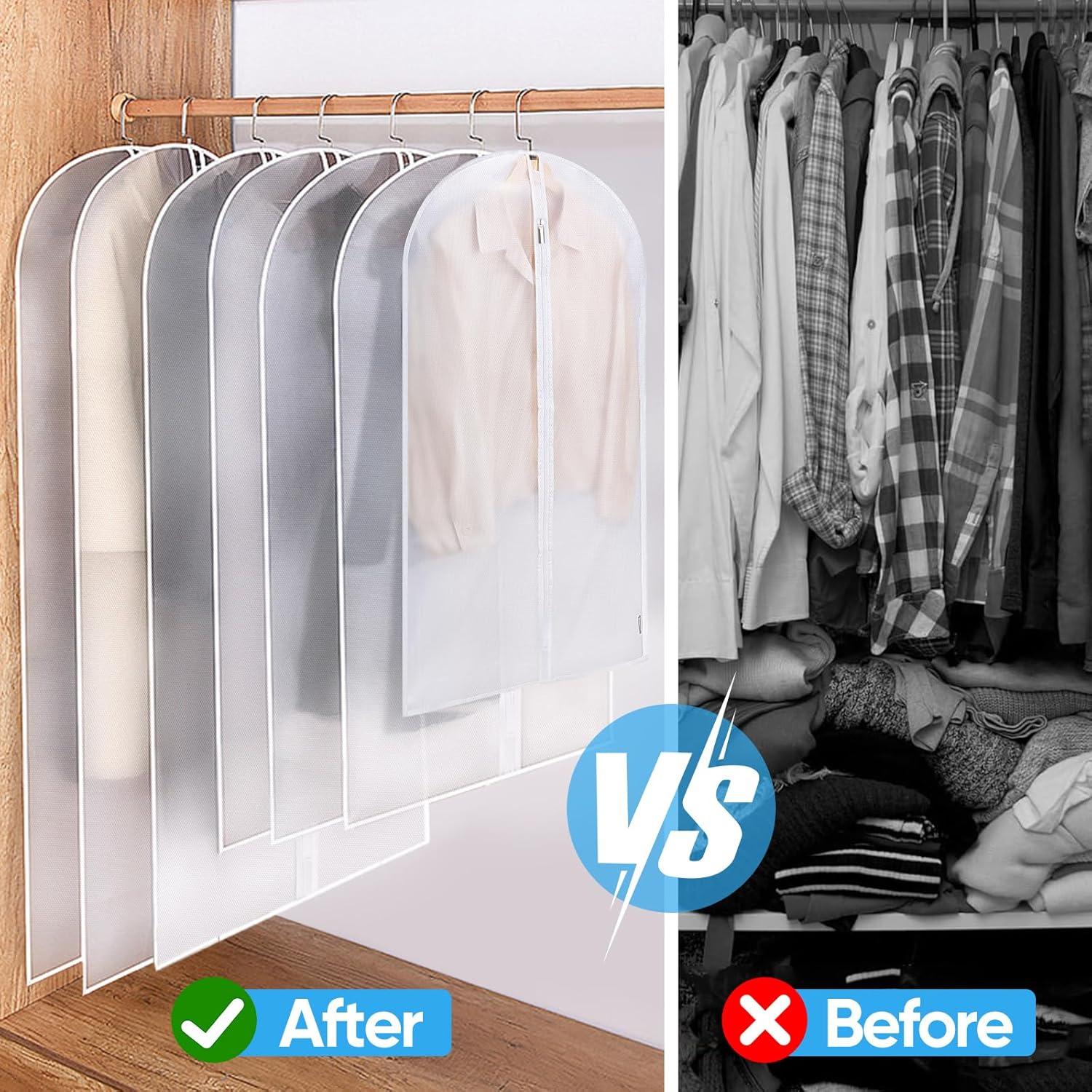 Bolsas de Ropa Translúcidas BALEINE 40" 2PK PEVA Negro