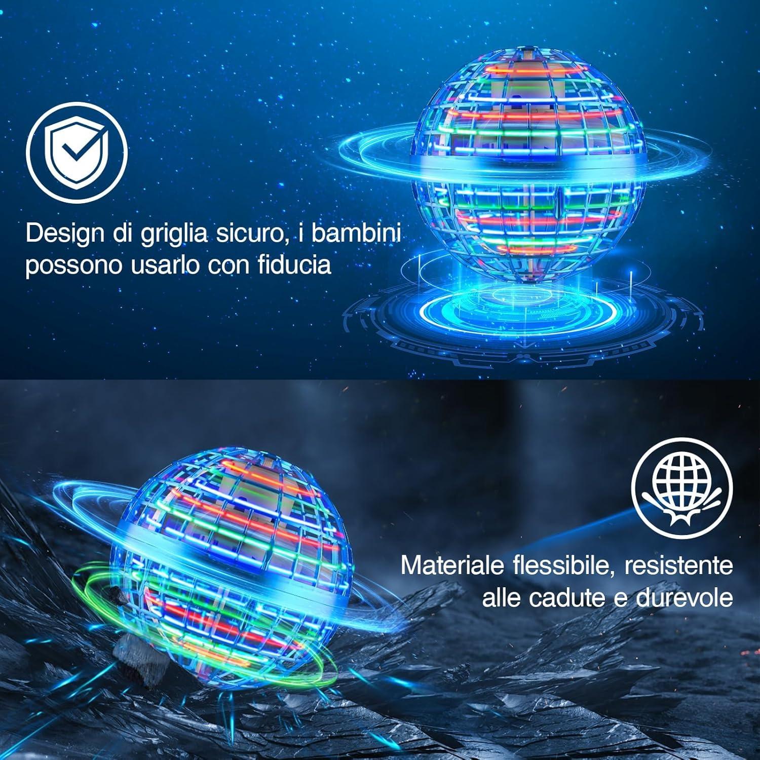 Bola Orbital Voladora ANOEPUY Azul 8.8 cm Control Remoto