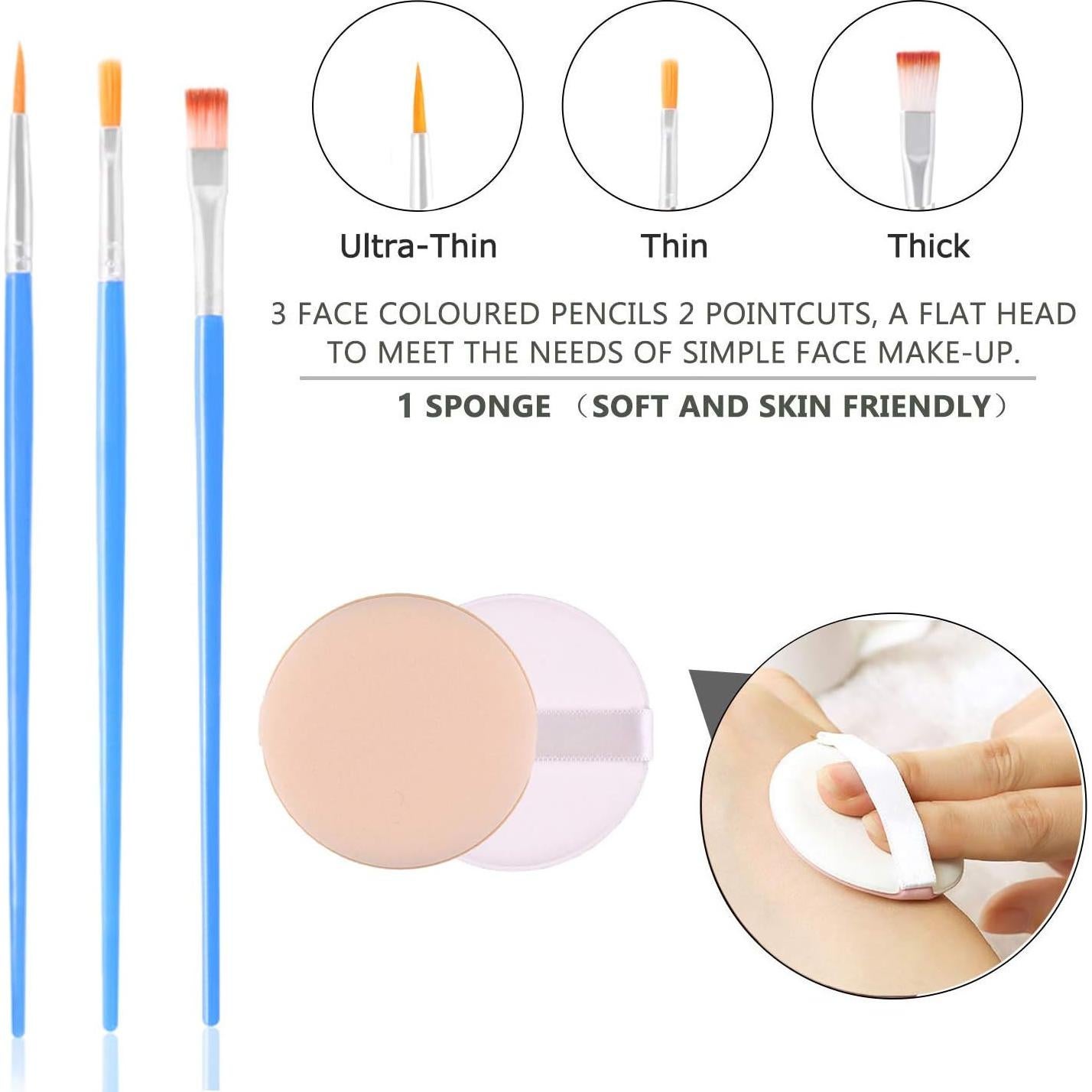 Kit de Plantillas de Pintura Facial Lystin - 128 Diseños Reutilizables