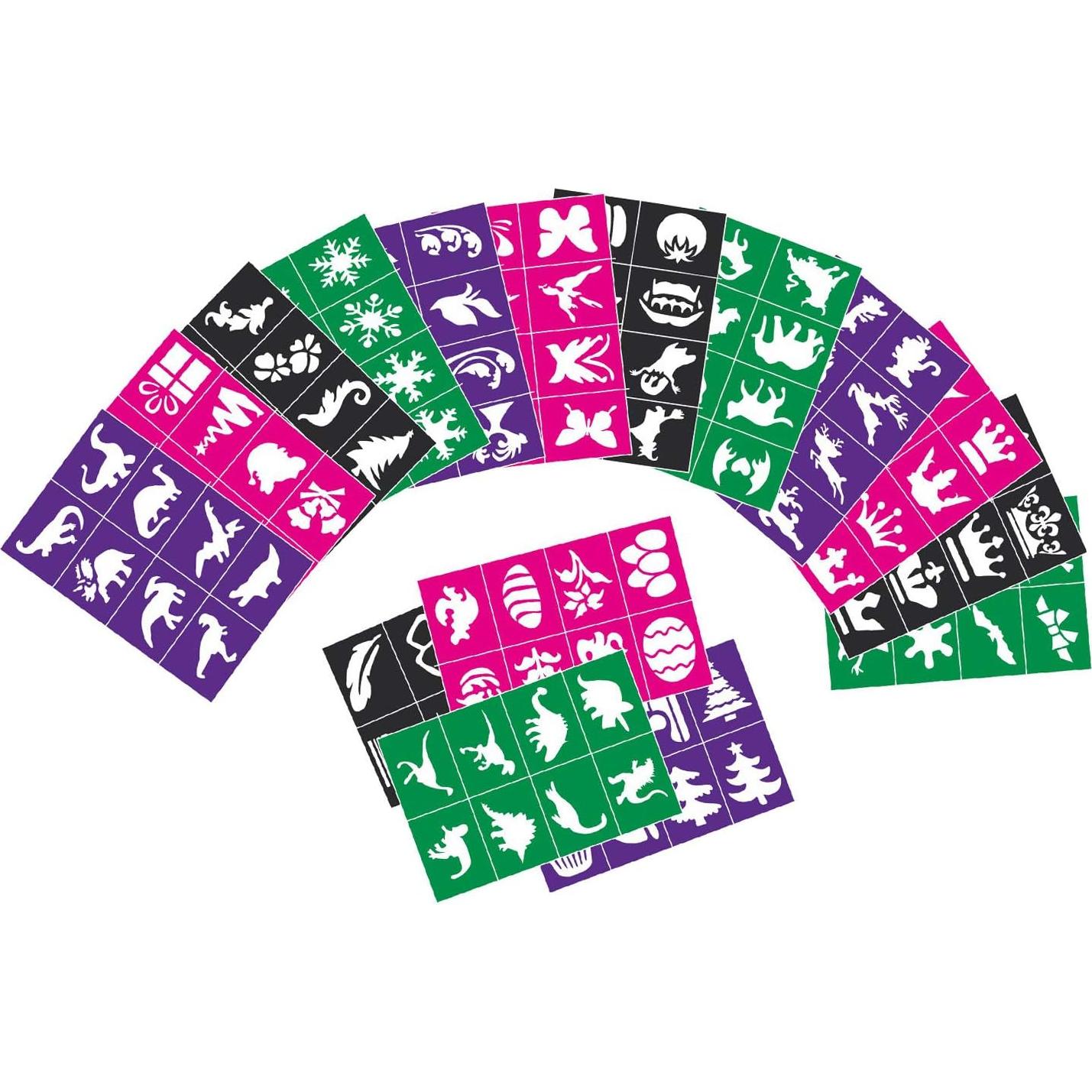 Kit de Plantillas de Pintura Facial Lystin - 128 Diseños Reutilizables