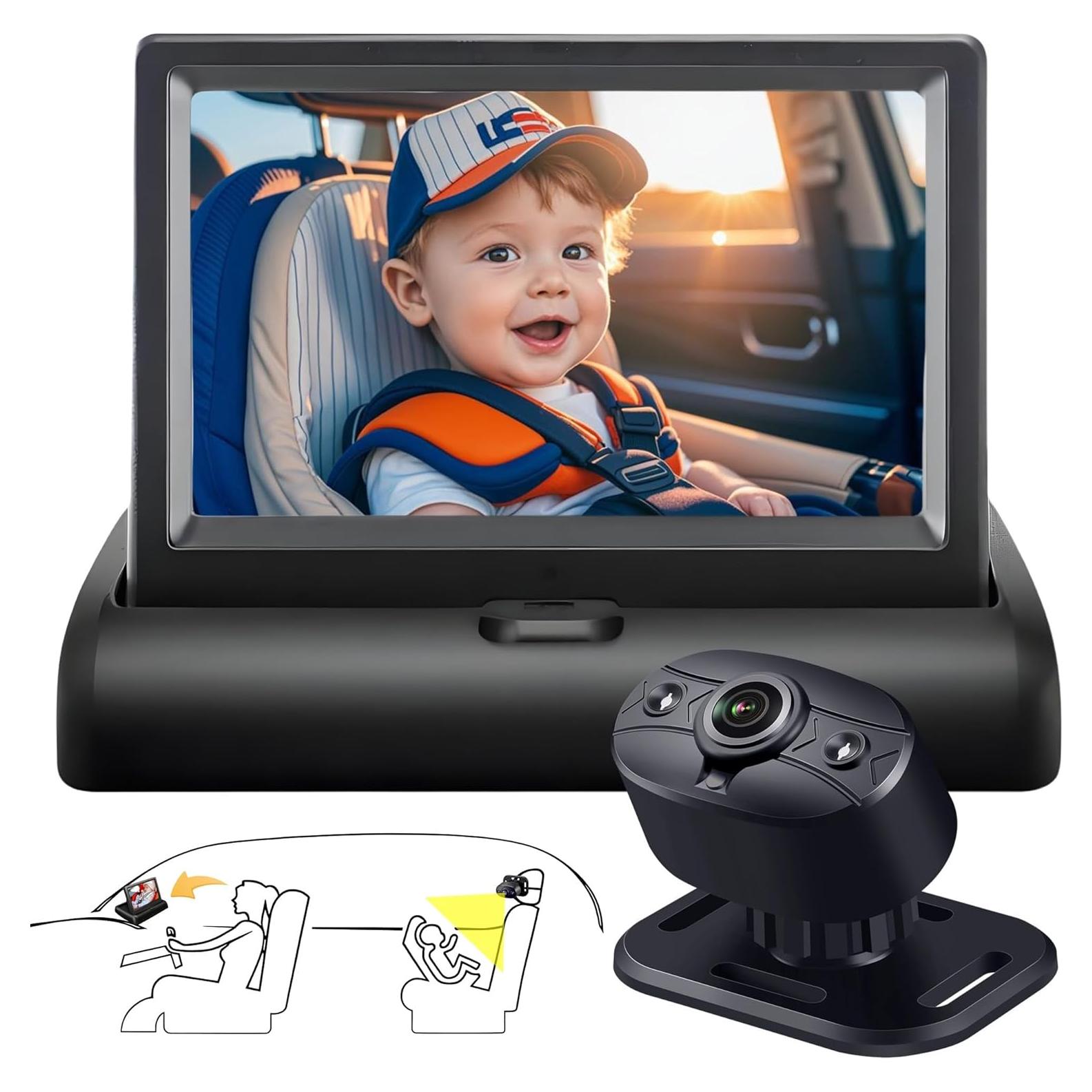 Cámara para Bebé YIMU KB40 con Monitor 4.3" HD 720P