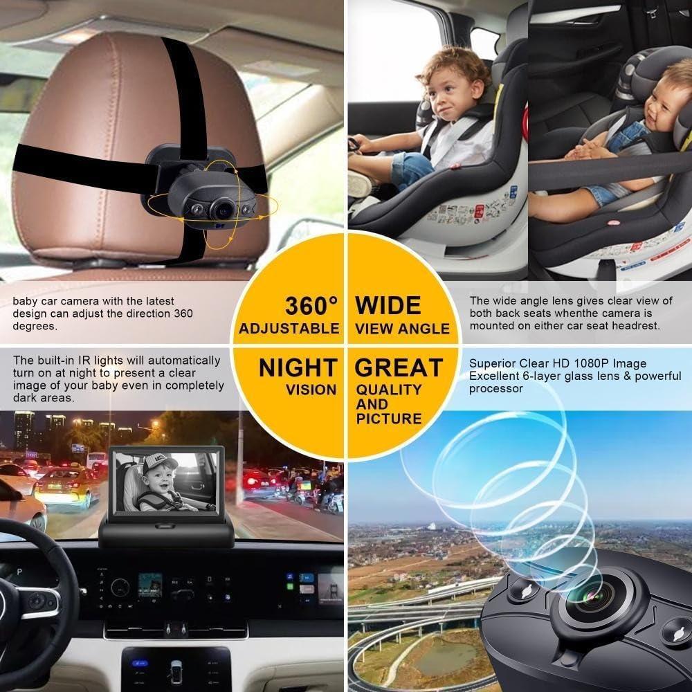 Cámara para Bebé YIMU KB40 con Monitor 4.3" HD 720P