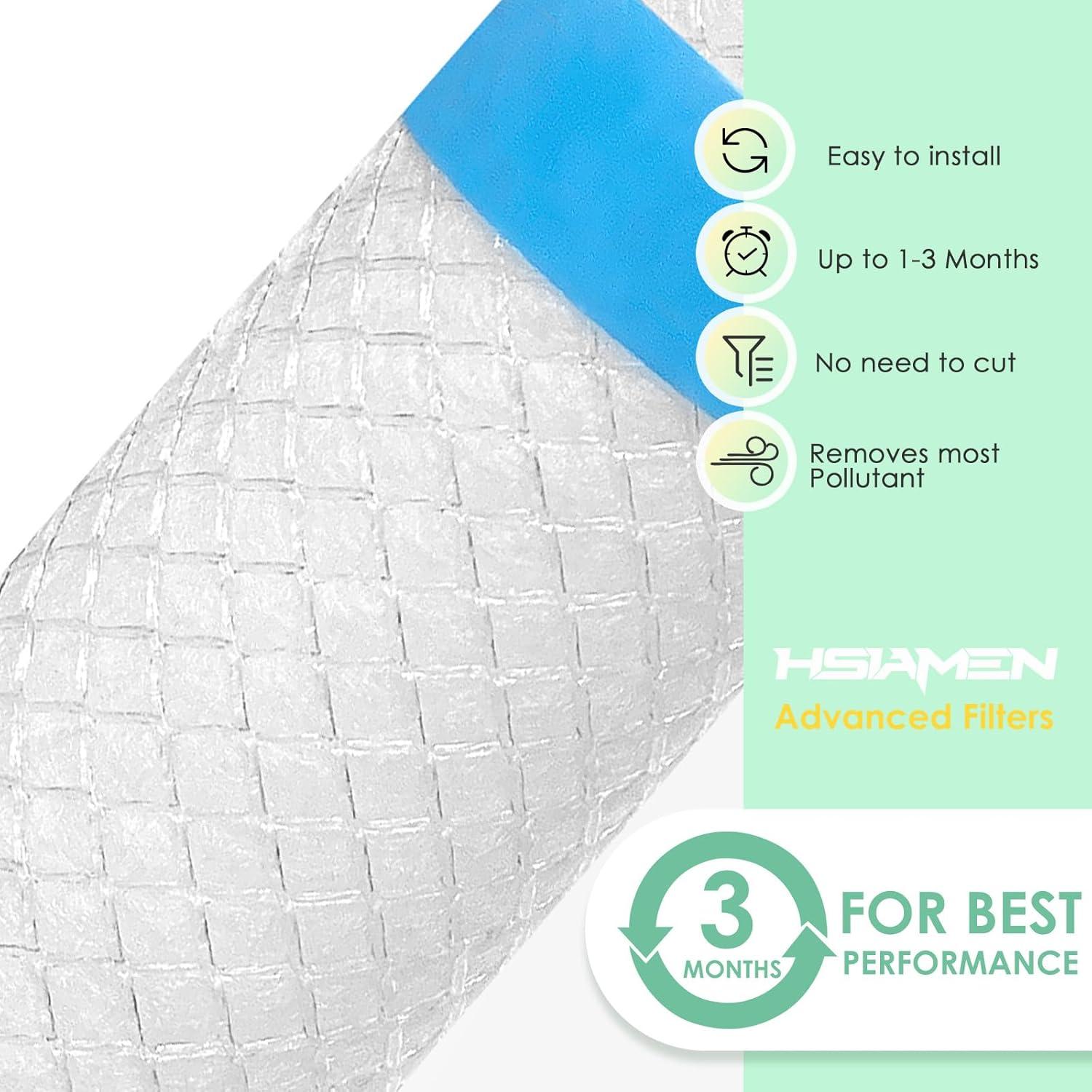 6 Prefiltros HSIAMEN para Purificador de Aire HoMedics AP-T20