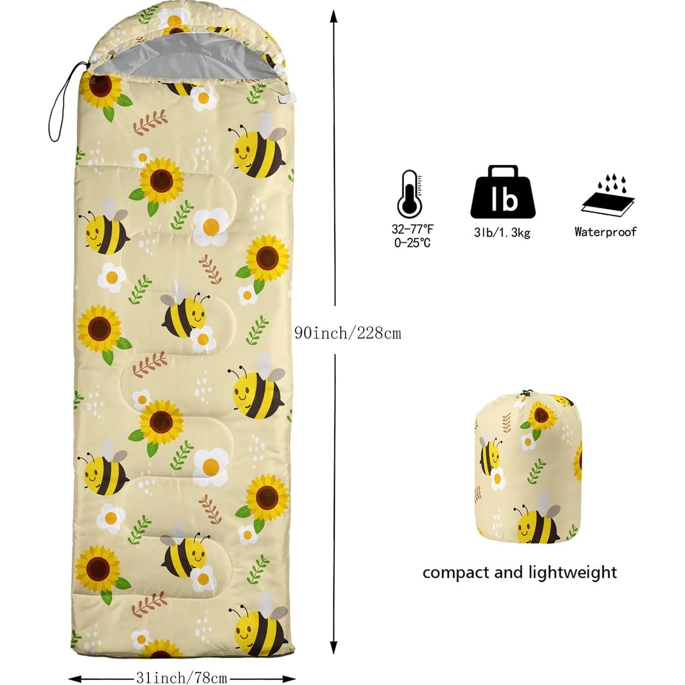 Saco de Dormir AILONEN 3 Temporadas Impermeable 79x229cm