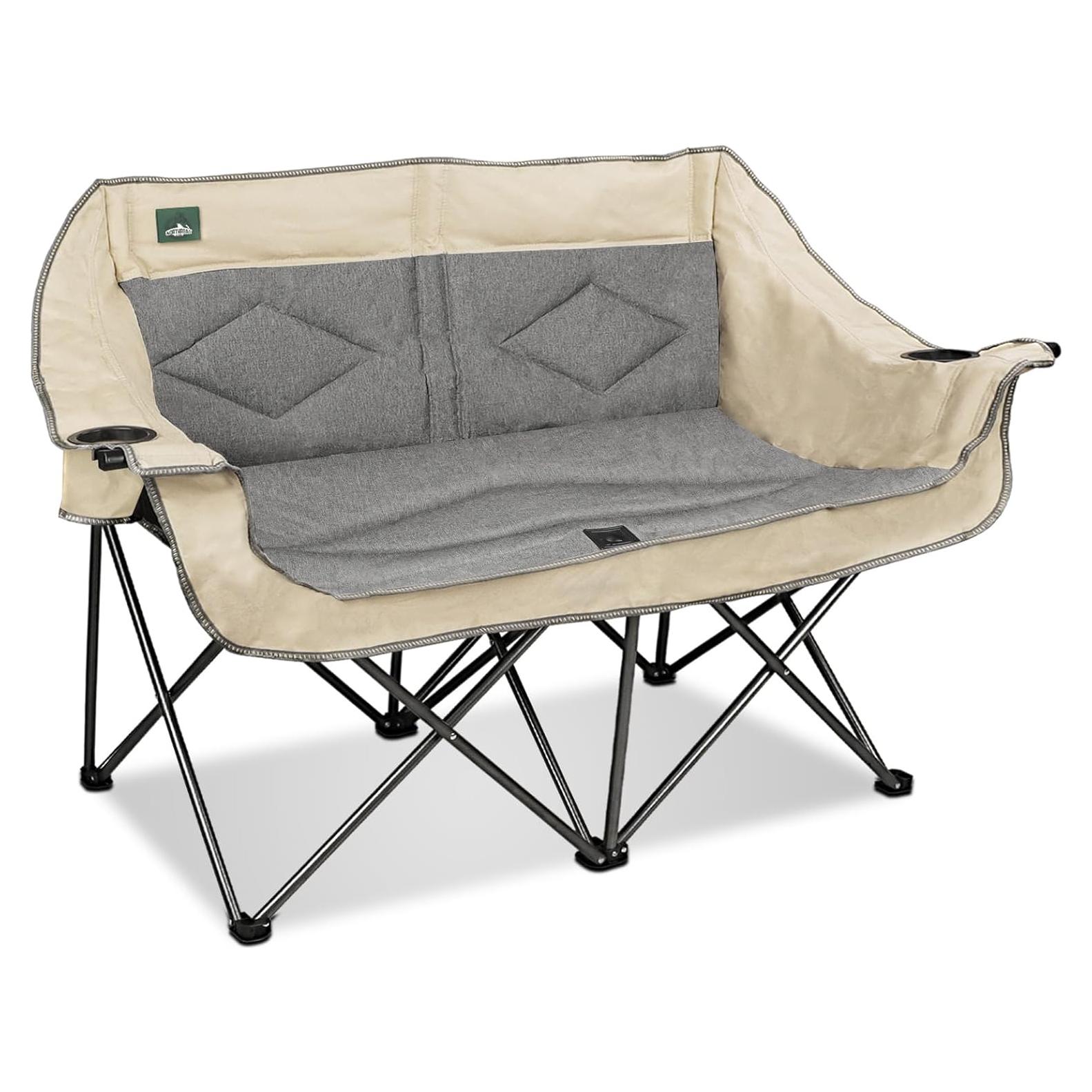 Silla de Camping Doble Plegable Northroad Beige 272 kg