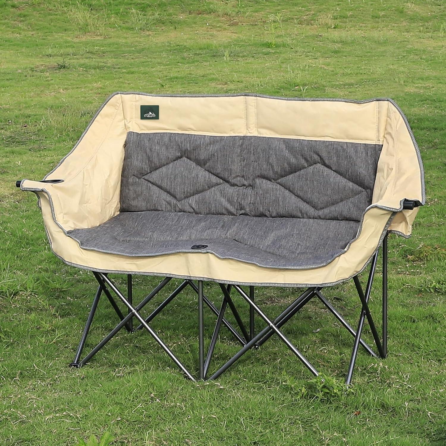 Silla de Camping Doble Plegable Northroad Beige 272 kg