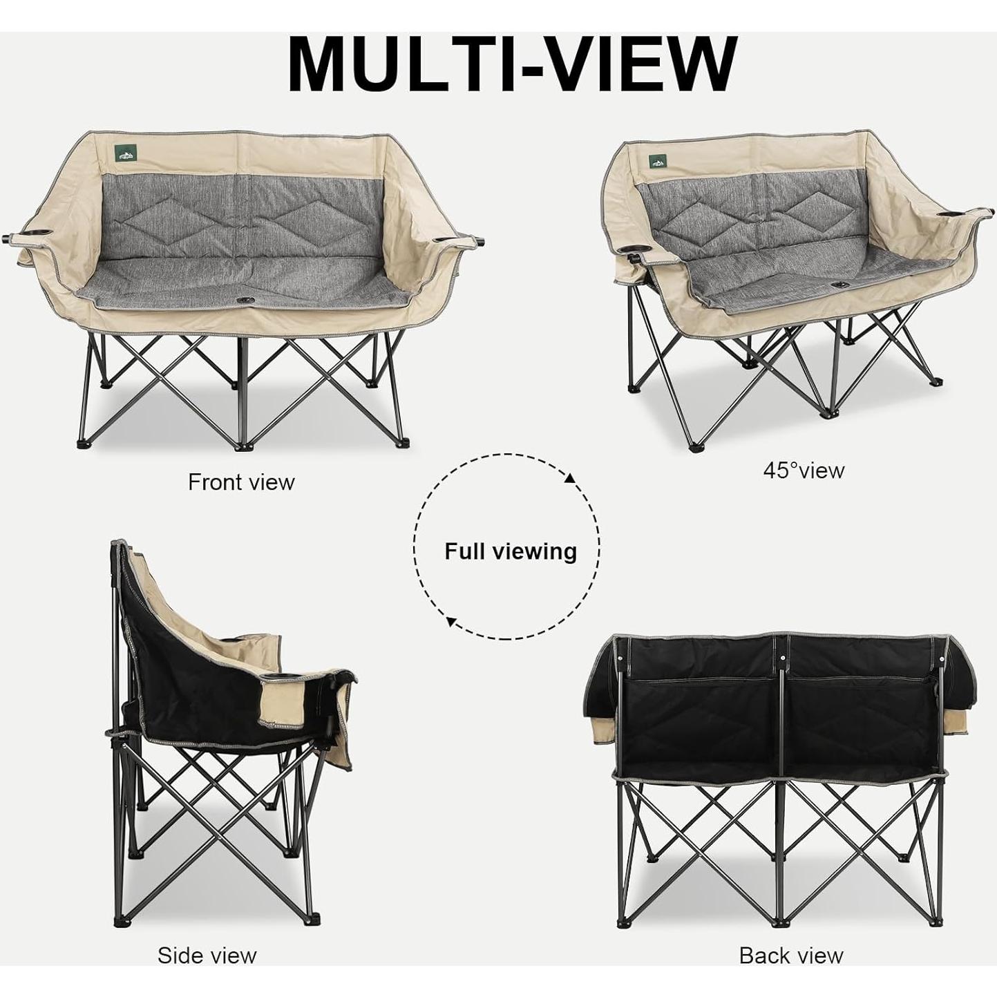 Silla de Camping Doble Plegable Northroad Beige 272 kg