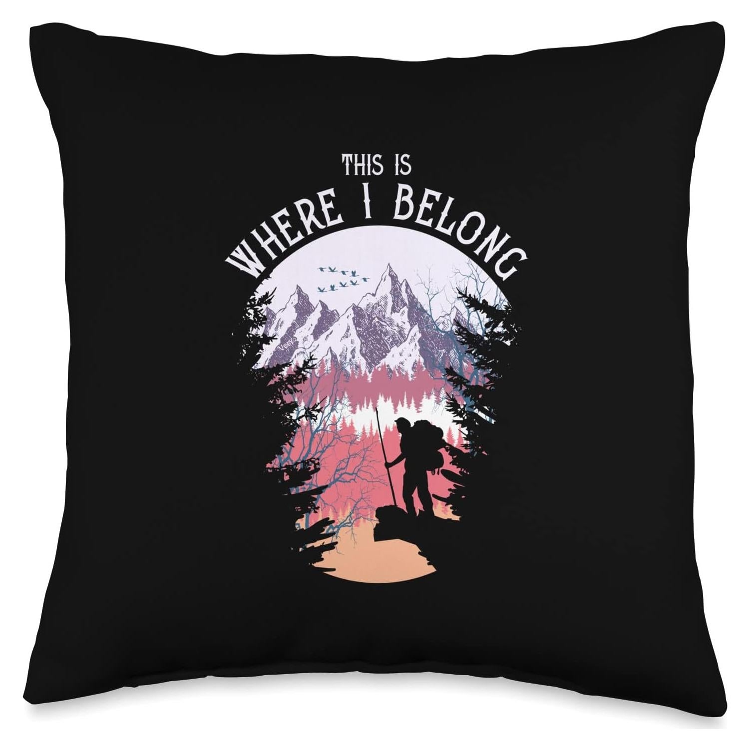 Cojín Retro Senderismo 40x40 cm Poliester Multicolor