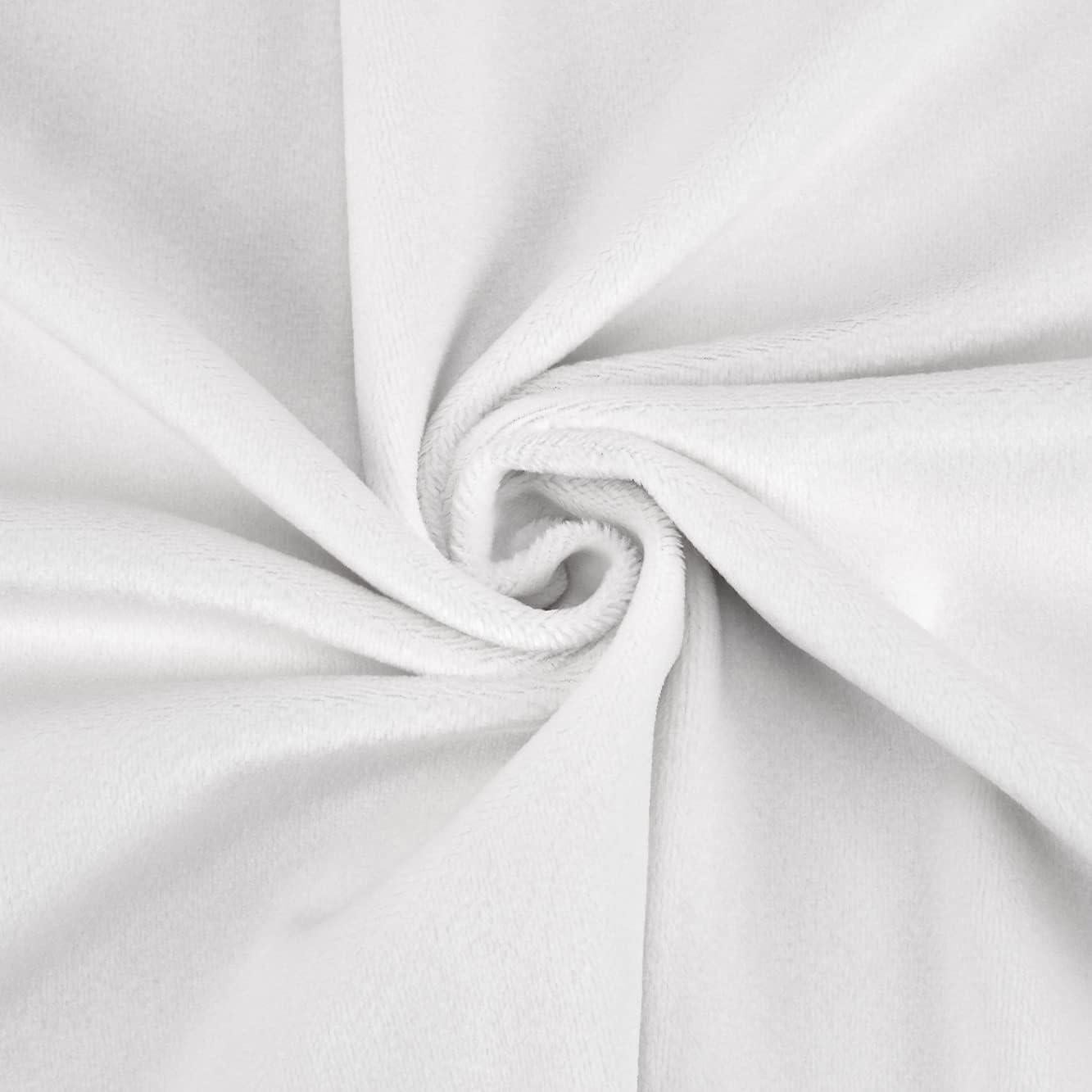 Tela Minky Kullaloo Blanca Sólida 100x75 cm - Super Suave