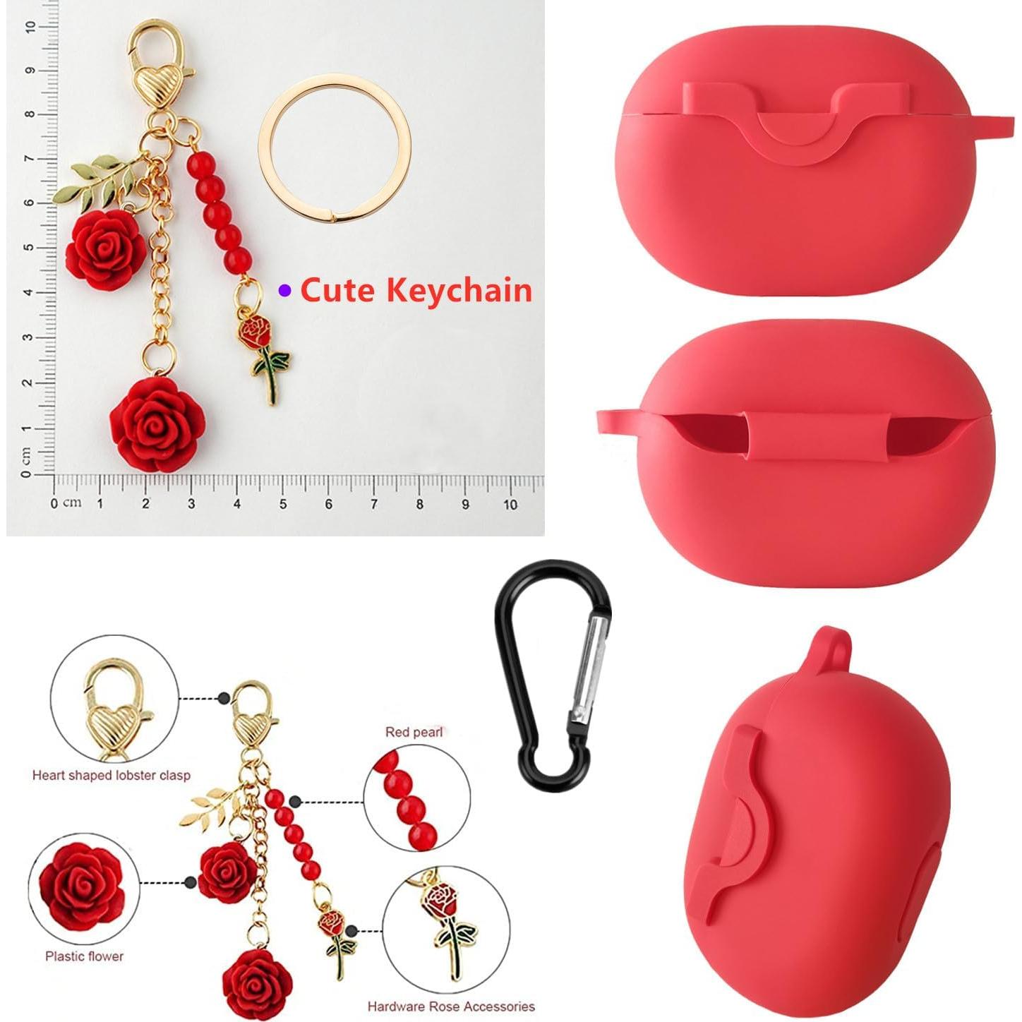 Funda de Silicona para Beats Studio Buds+ y Studio Buds 2021/2023 - Linda con Llavero