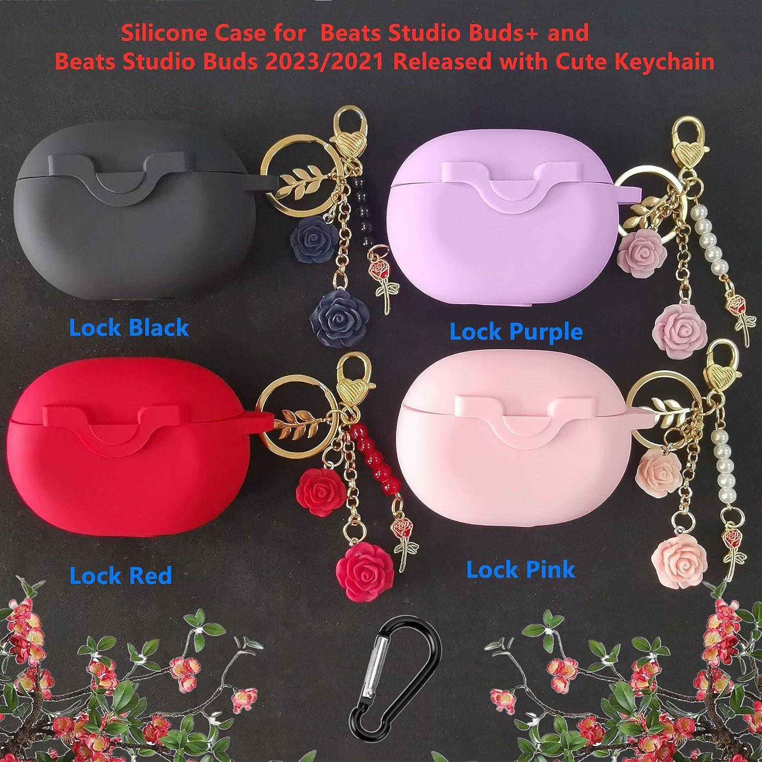 Funda de Silicona para Beats Studio Buds+ y Studio Buds 2021/2023 - Linda con Llavero