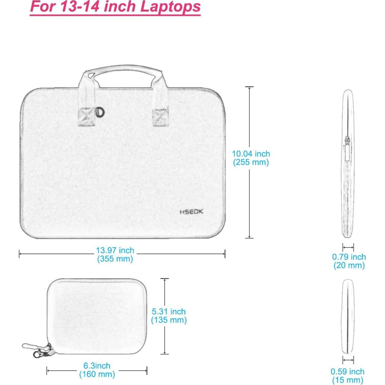 Funda Elástica Hseok para Laptop 13" y iPad Pro 12.9"