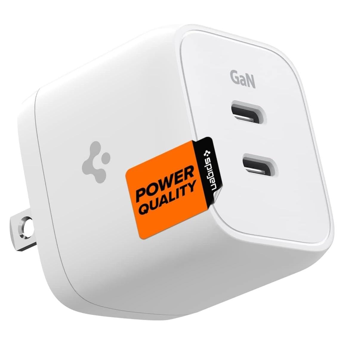 Cargador Rápido USB-C Spigen GaN 352 35W 2 Puertos Blanco