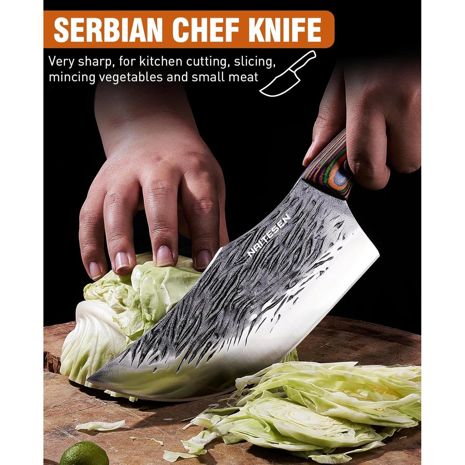 Juego de cuchillos de cocina Naitesen 3 piezas forjados a mano