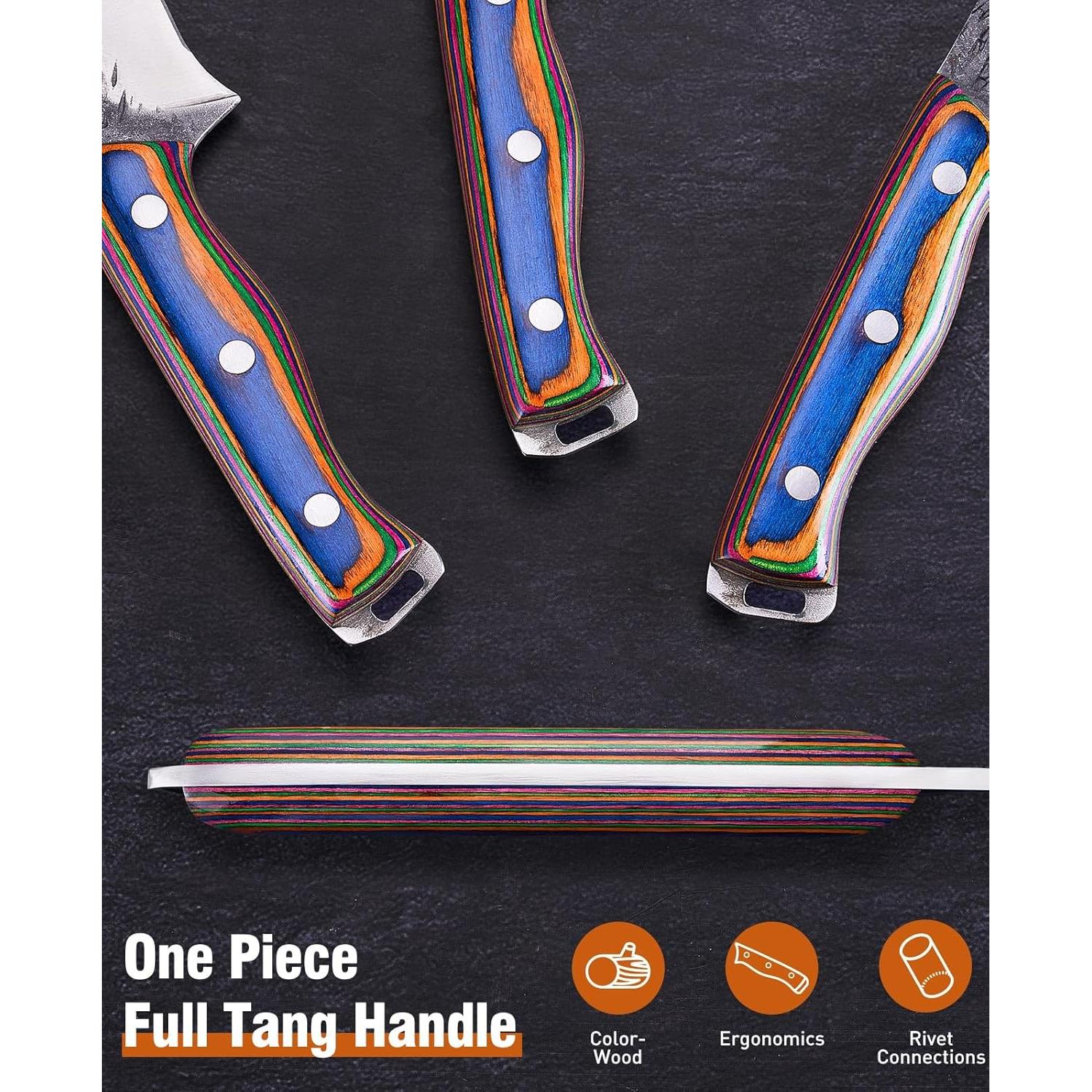 Juego de cuchillos de cocina Naitesen 3 piezas forjados a mano