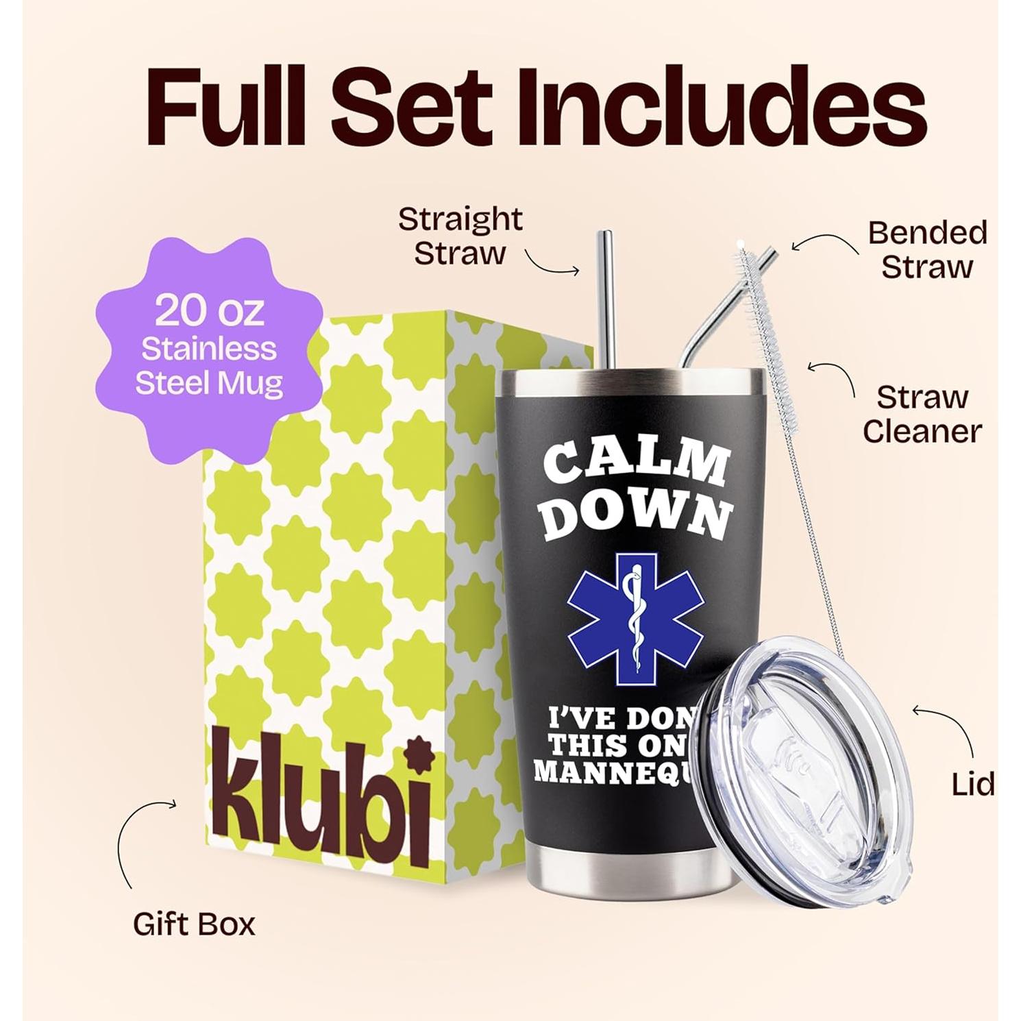 Vaso de Café de Acero Inoxidable KLUBI 600 ml Negro Enfermera