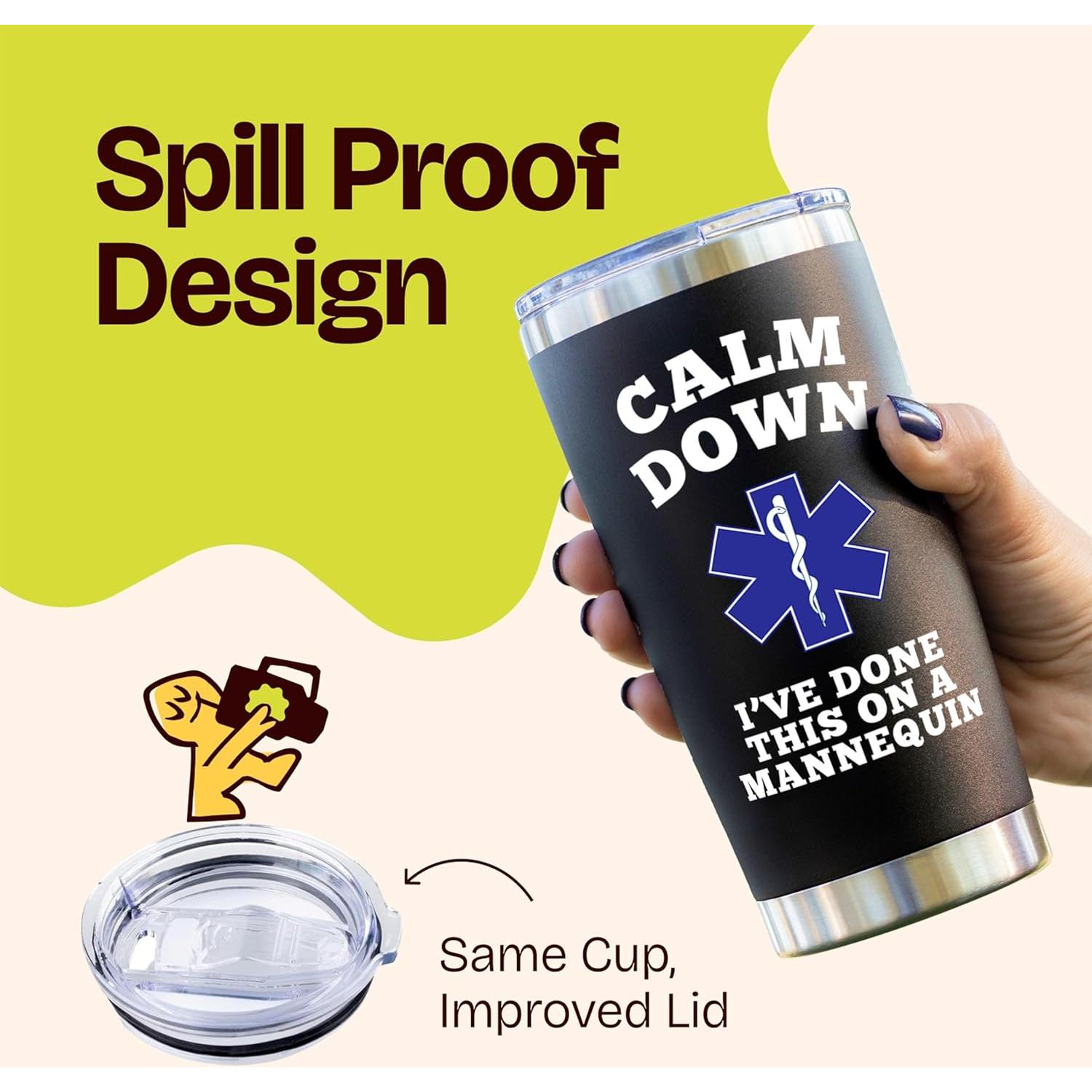 Vaso de Café de Acero Inoxidable KLUBI 600 ml Negro Enfermera