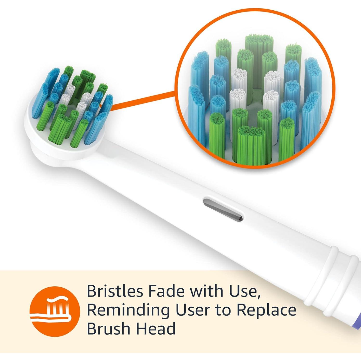 Cabezal de cepillo de dientes eléctrico Amazon Basics, 3 unidades, compatible Oral-B