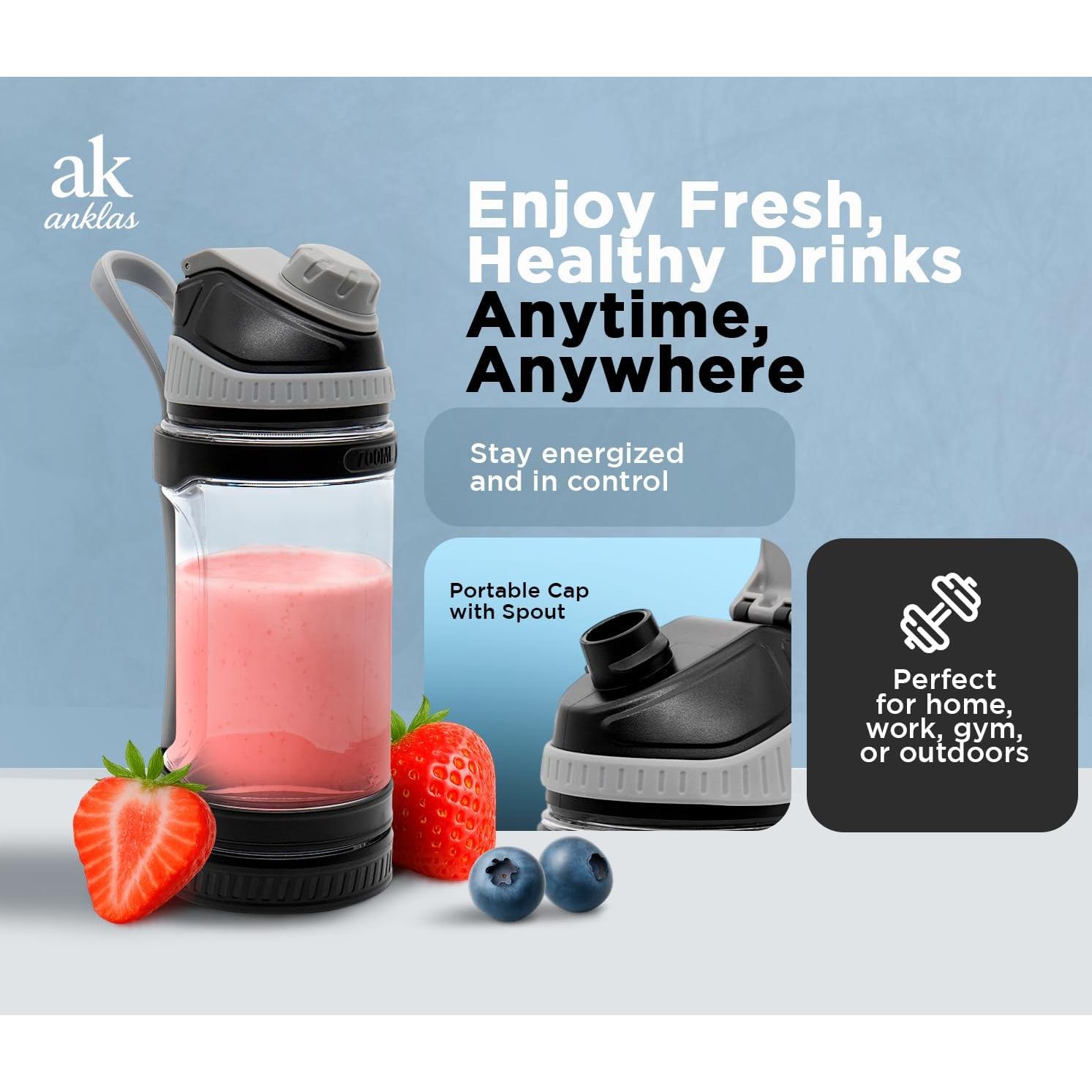 Licuadora Portátil Recargable AK ANKLAS 700ml 6 Cuchillas