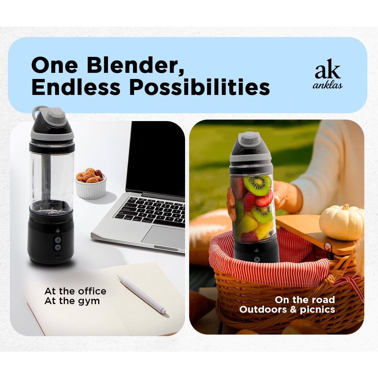 Licuadora Portátil Recargable AK ANKLAS 700ml 6 Cuchillas