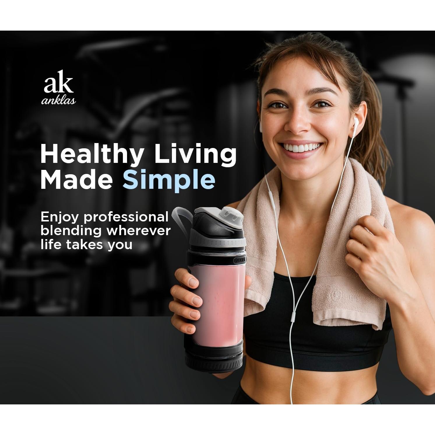 Licuadora Portátil Recargable AK ANKLAS 700ml 6 Cuchillas