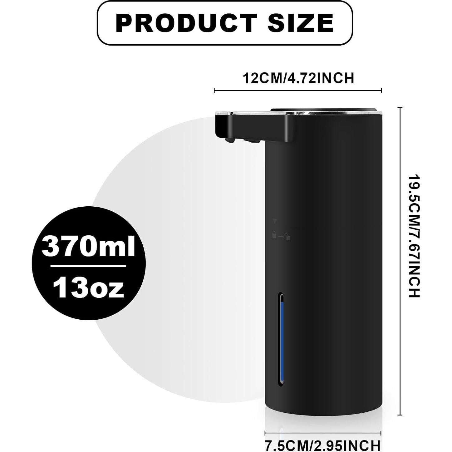 Dispensador Automático de Jabón PINENUTS 384ml USB Infrarrojo