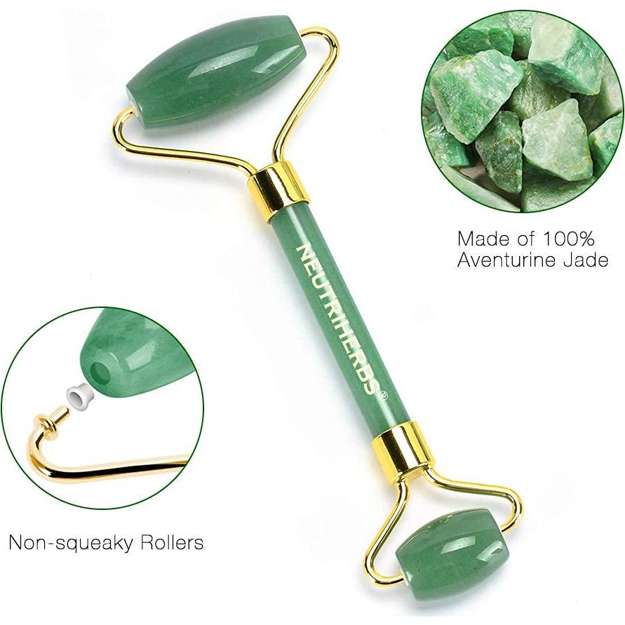 Set de Masaje Facial 3 en 1 Neutriherbs Jade - Rodillo, Gua Sha y Suero