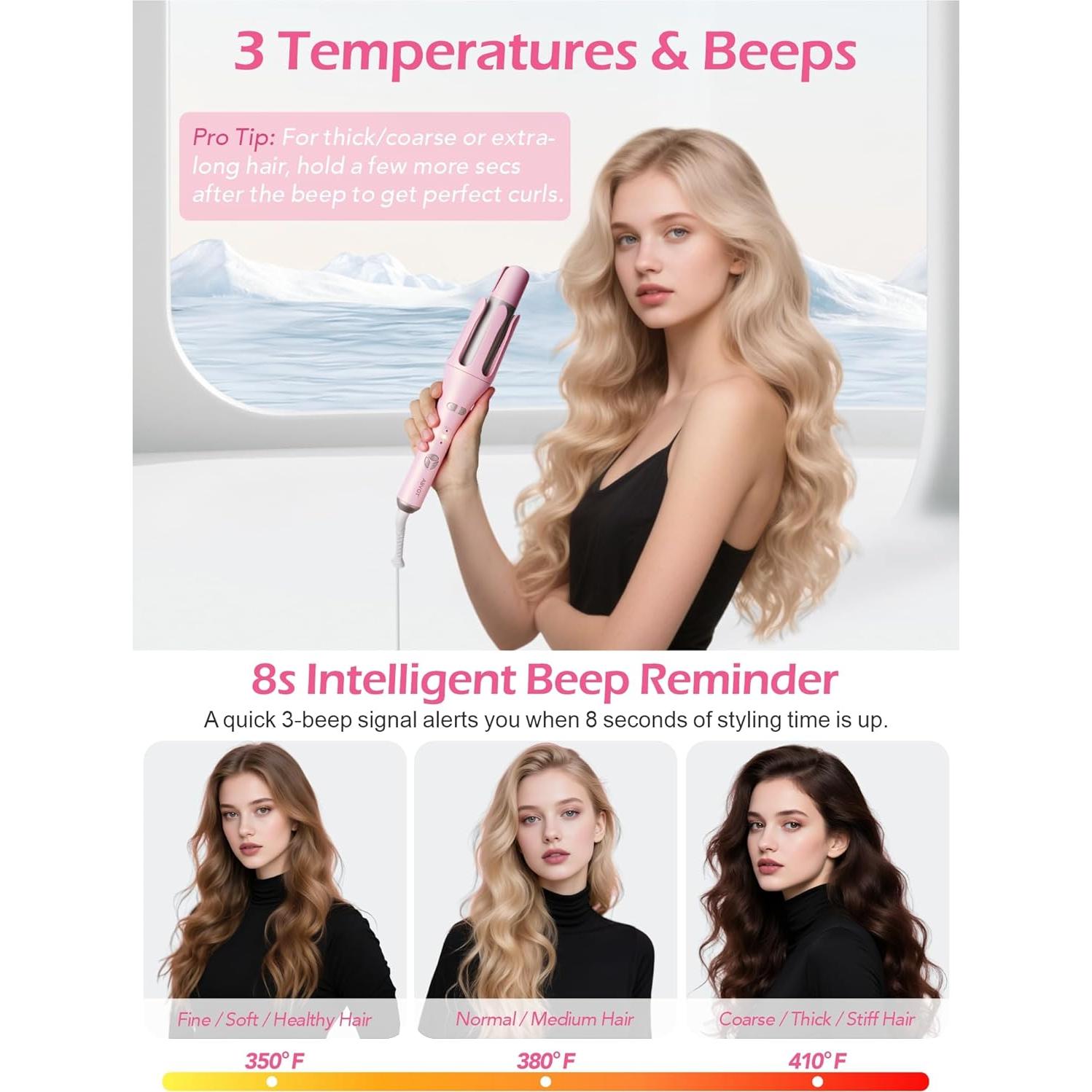 Rizador Automático ABVOT Pro 1.5" Cerámica Iónica Antiscaldado