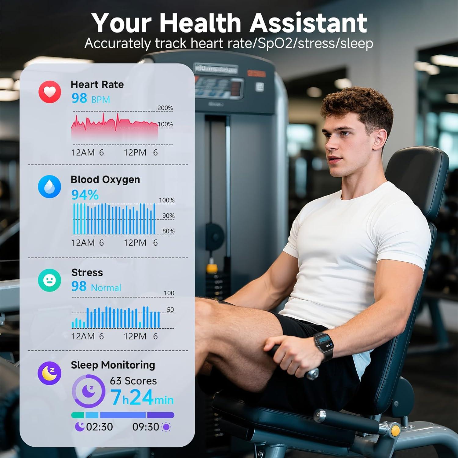 Reloj Inteligente SOUYIE AMOLED 1.85" Monitor de Fitness IP68