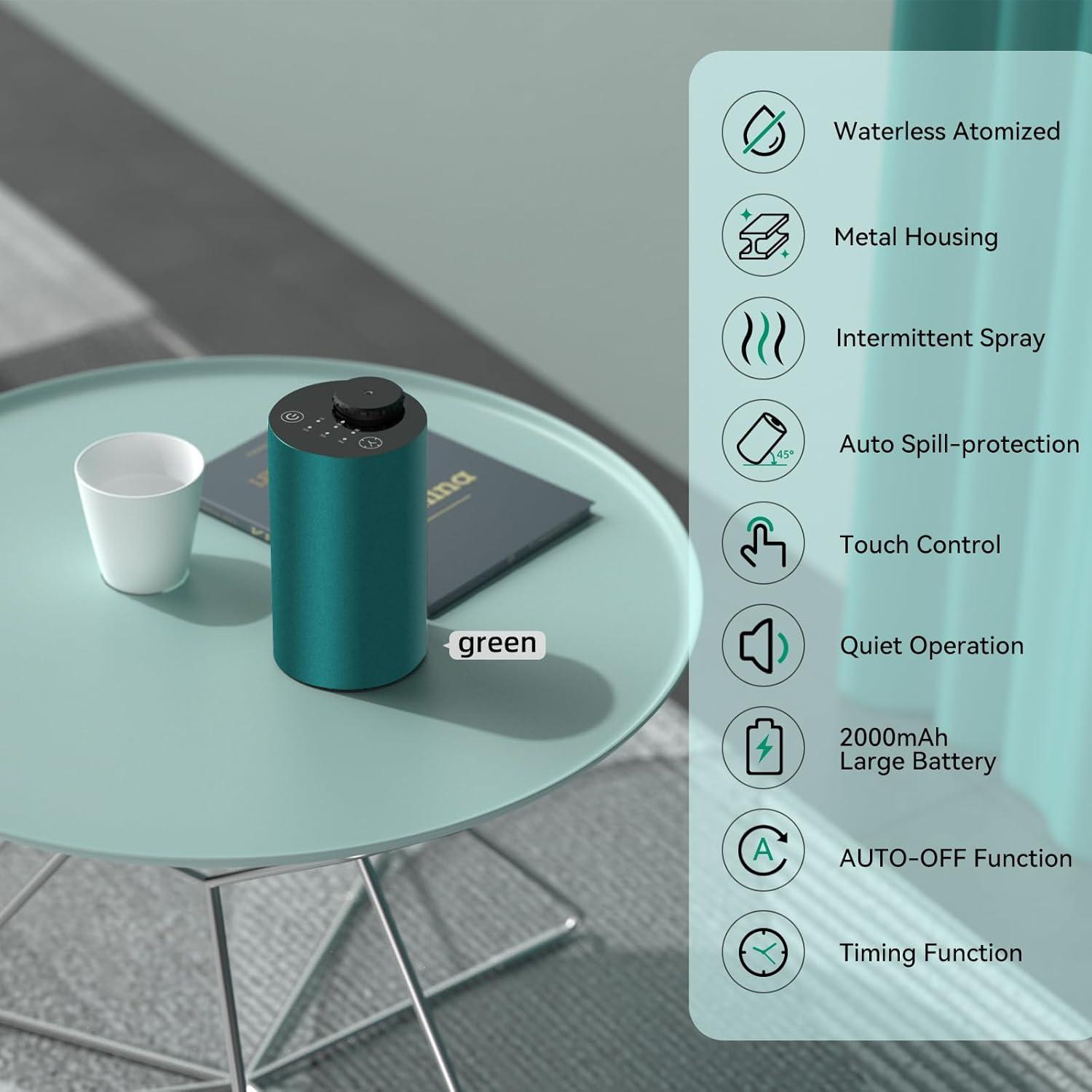 Difusor de Aceite Esencial INXDOLHOM E10 Sin Agua Negro 120ml