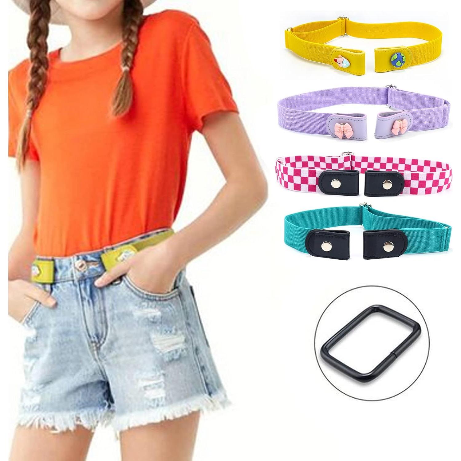 Cinturones Elásticos Desmontables para Niñas AsggBah - 2 Piezas