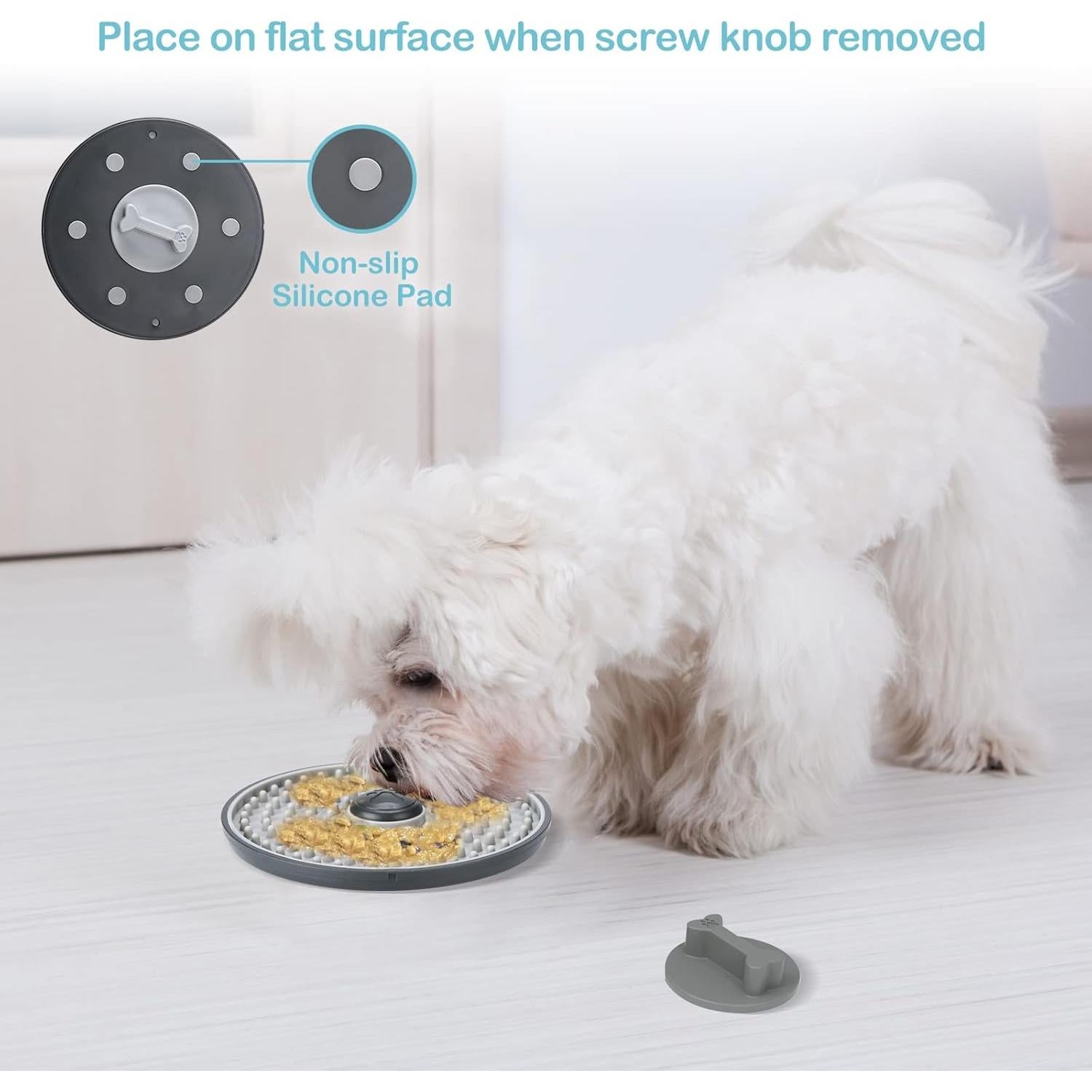 Alfombrilla de Lamer Avont para Perros y Gatos - Gris 15.5 cm