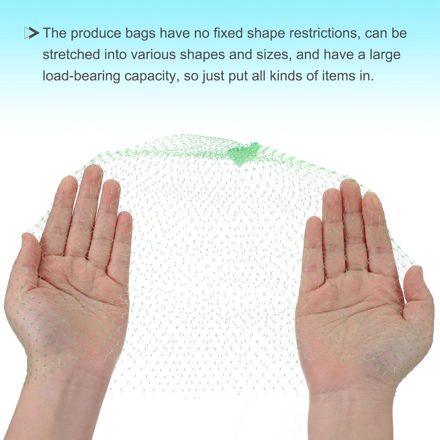 Bolsas de Malla Reutilizables uxcell 30cm Verde 100 Pcs