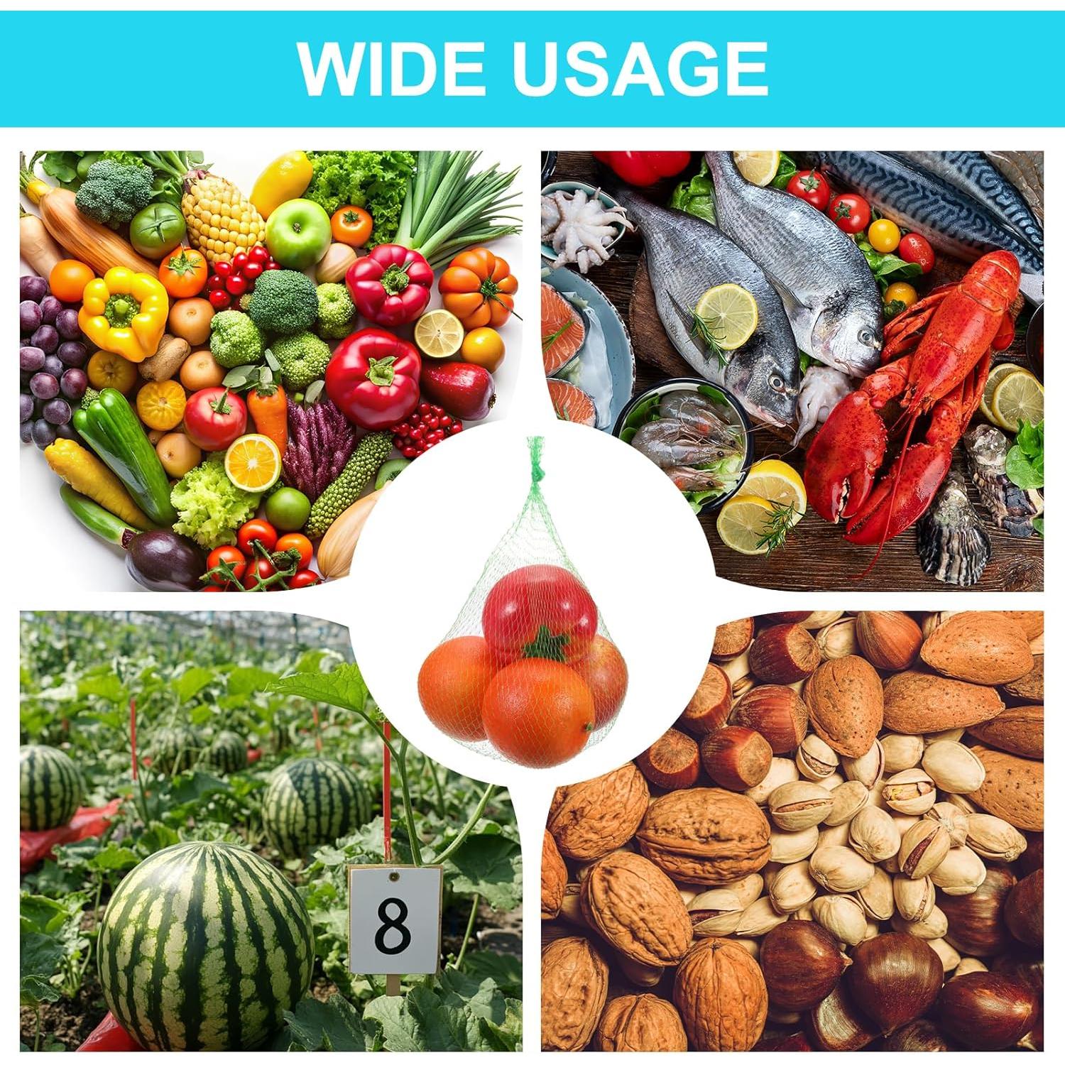 Bolsas de Malla Reutilizables uxcell 30cm Verde 100 Pcs