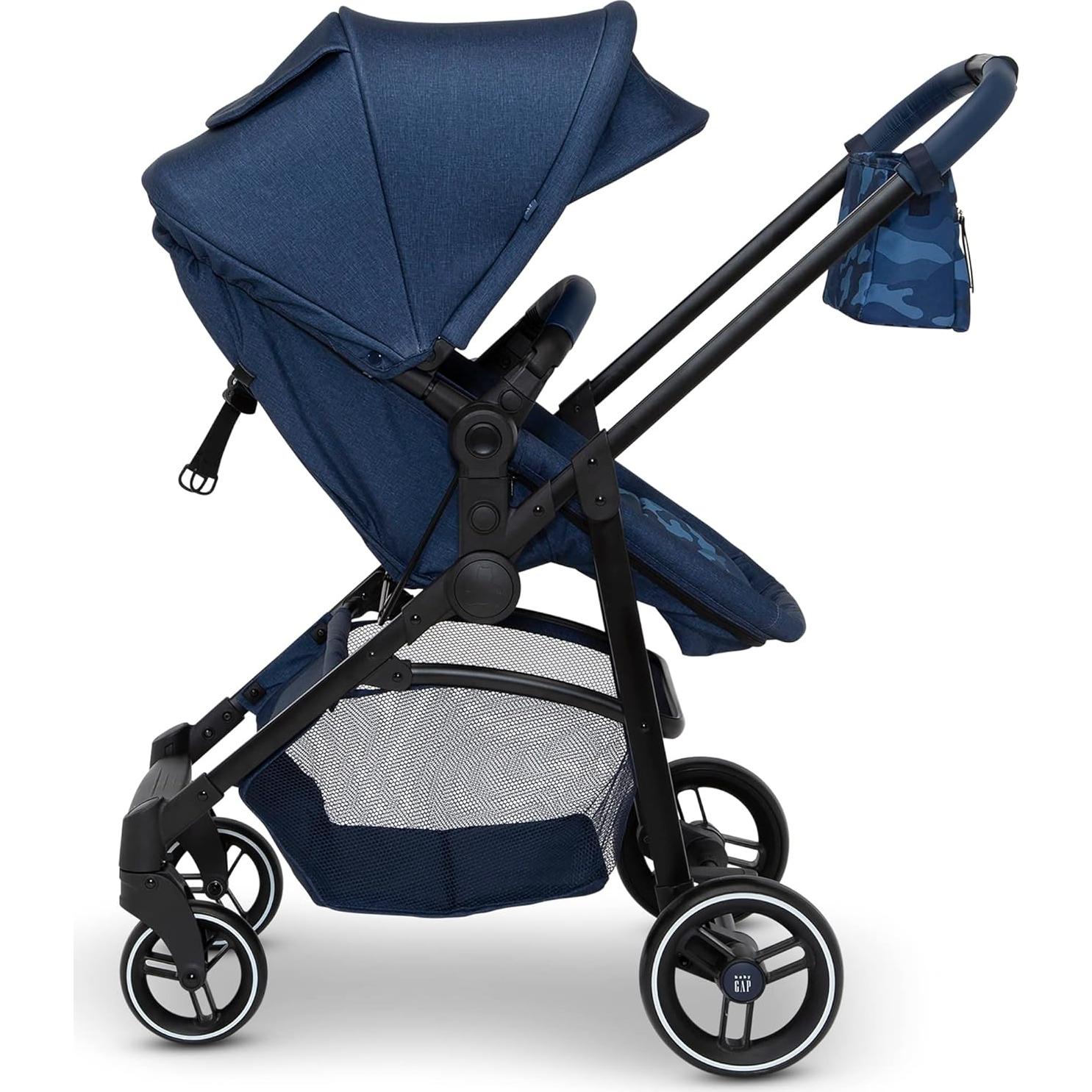 Cochecito 2-en-1 babyGap Camuflaje Marino - Plegado Fácil