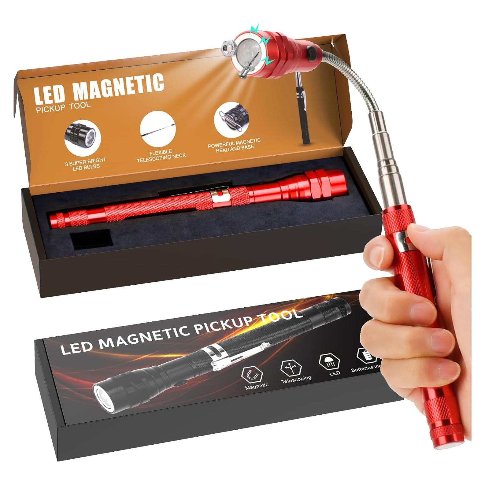 Herramienta de Recogida Magnética Kuchey con Luz LED Roja