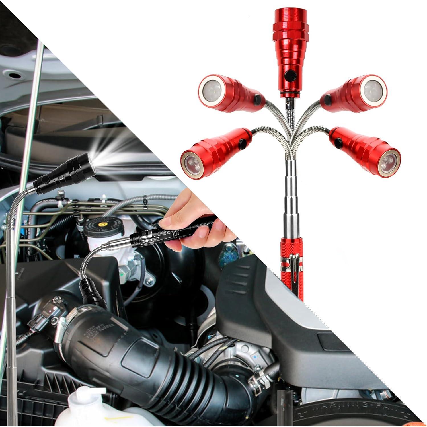 Herramienta de Recogida Magnética Kuchey con Luz LED Roja