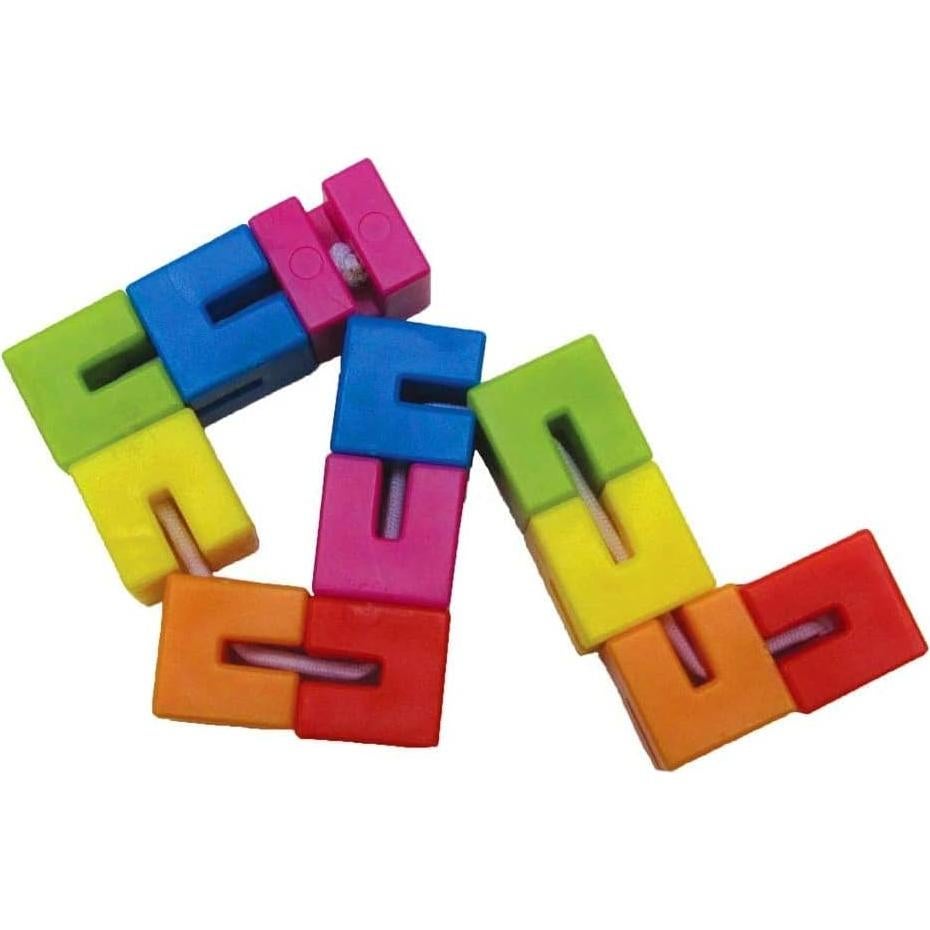 Rompecabezas Flexible de Madera Brainwright 12 Cubos Coloridos