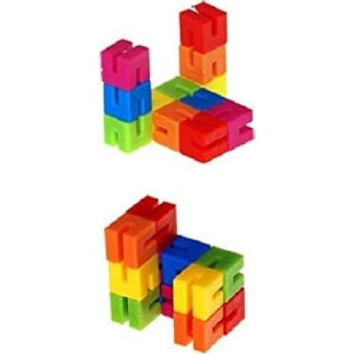 Rompecabezas Flexible de Madera Brainwright 12 Cubos Coloridos
