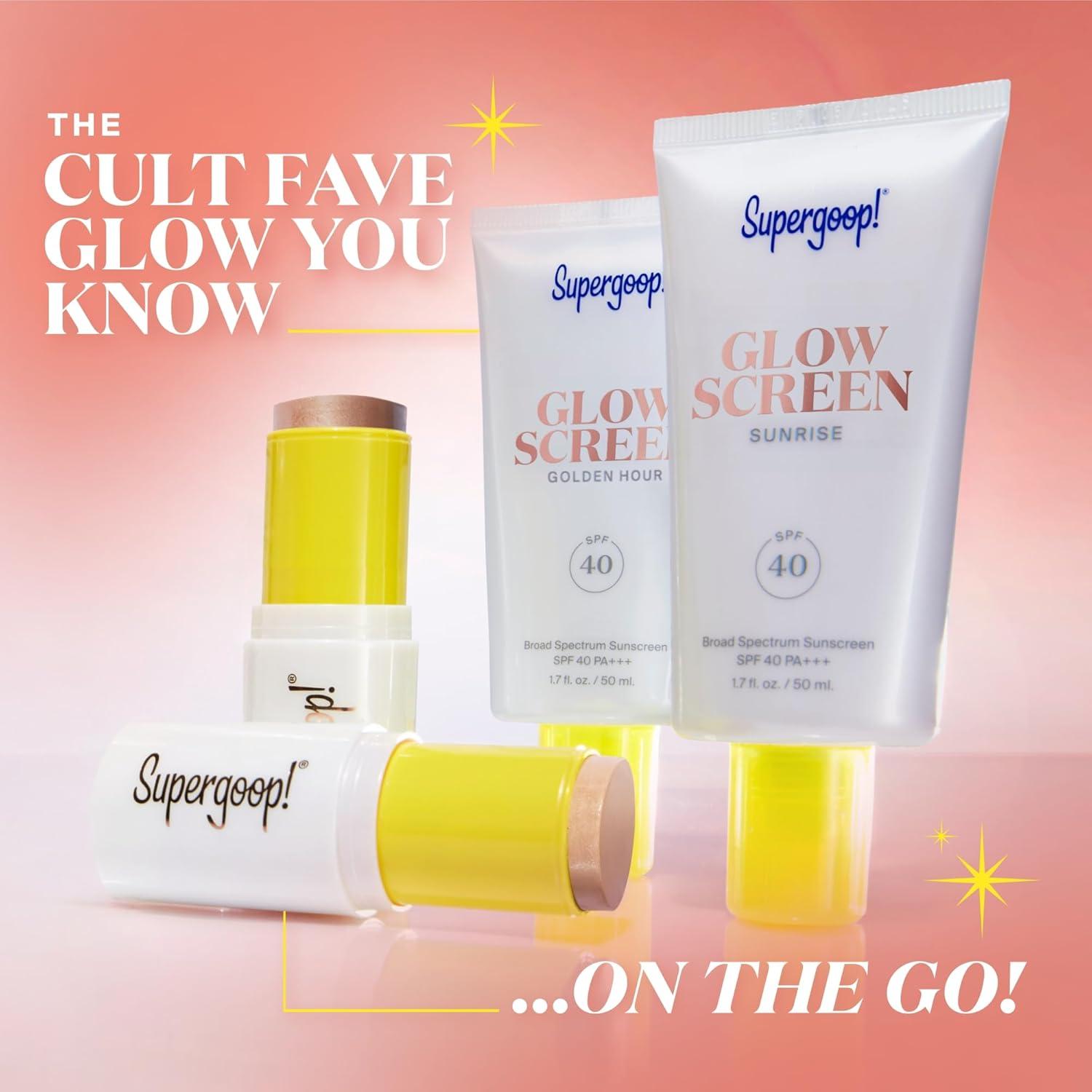Stick Iluminador Solar Supergoop! Glowscreen SPF 45 - Hora Dorada