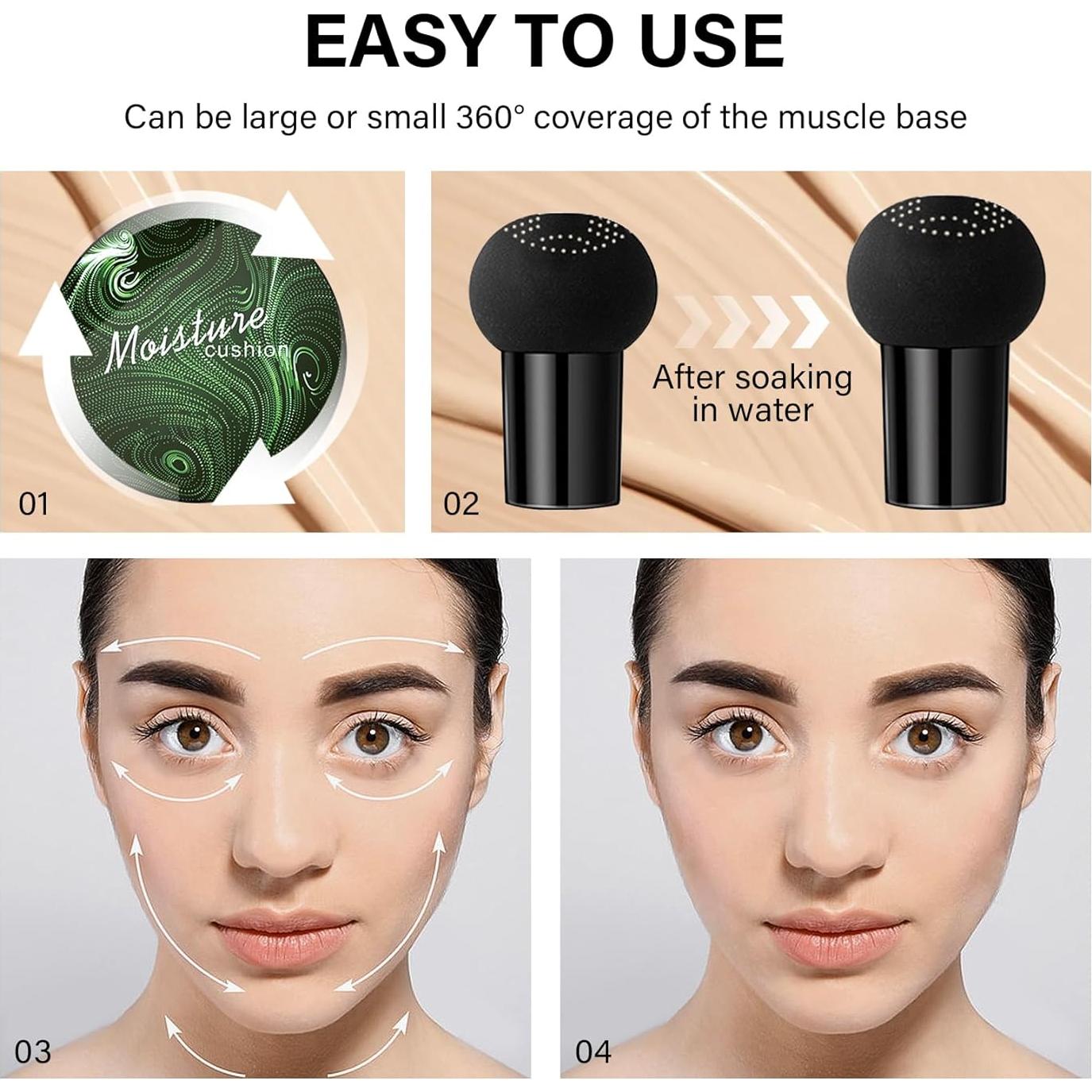 Set de Maquillaje CC y BB Fusang con Brocha y Esponja