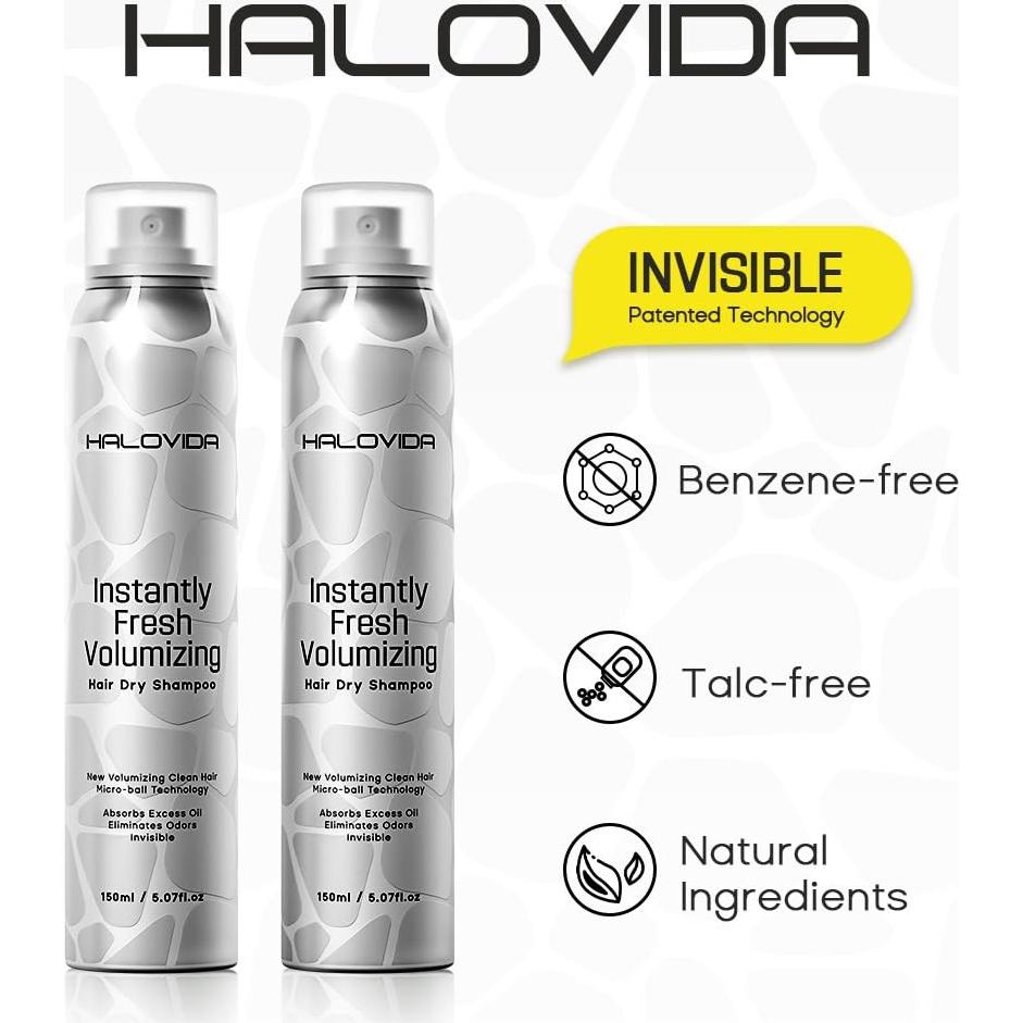 Champú Seco Voluminizador Halovida 60ml - Sin Residuos