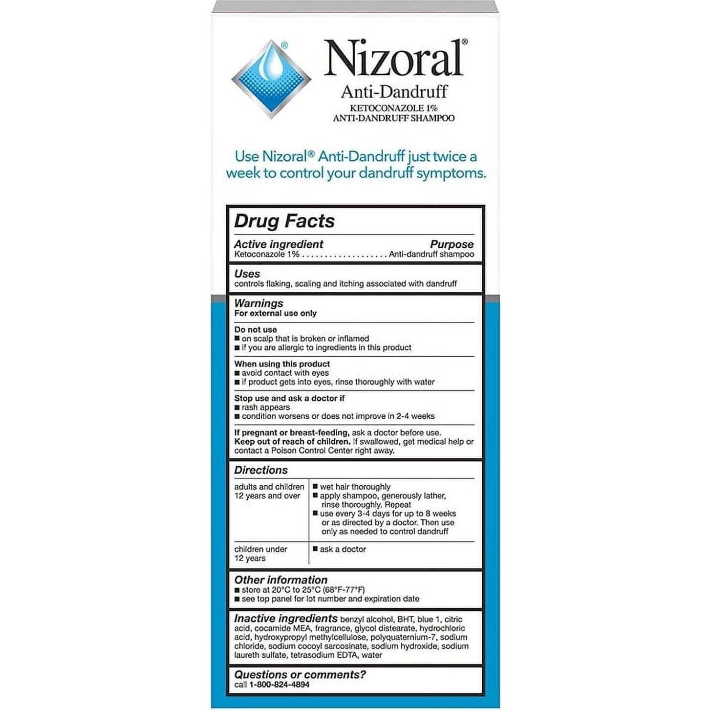 Champú Anticaspa Nizoral 396 g + Acondicionador 266 g