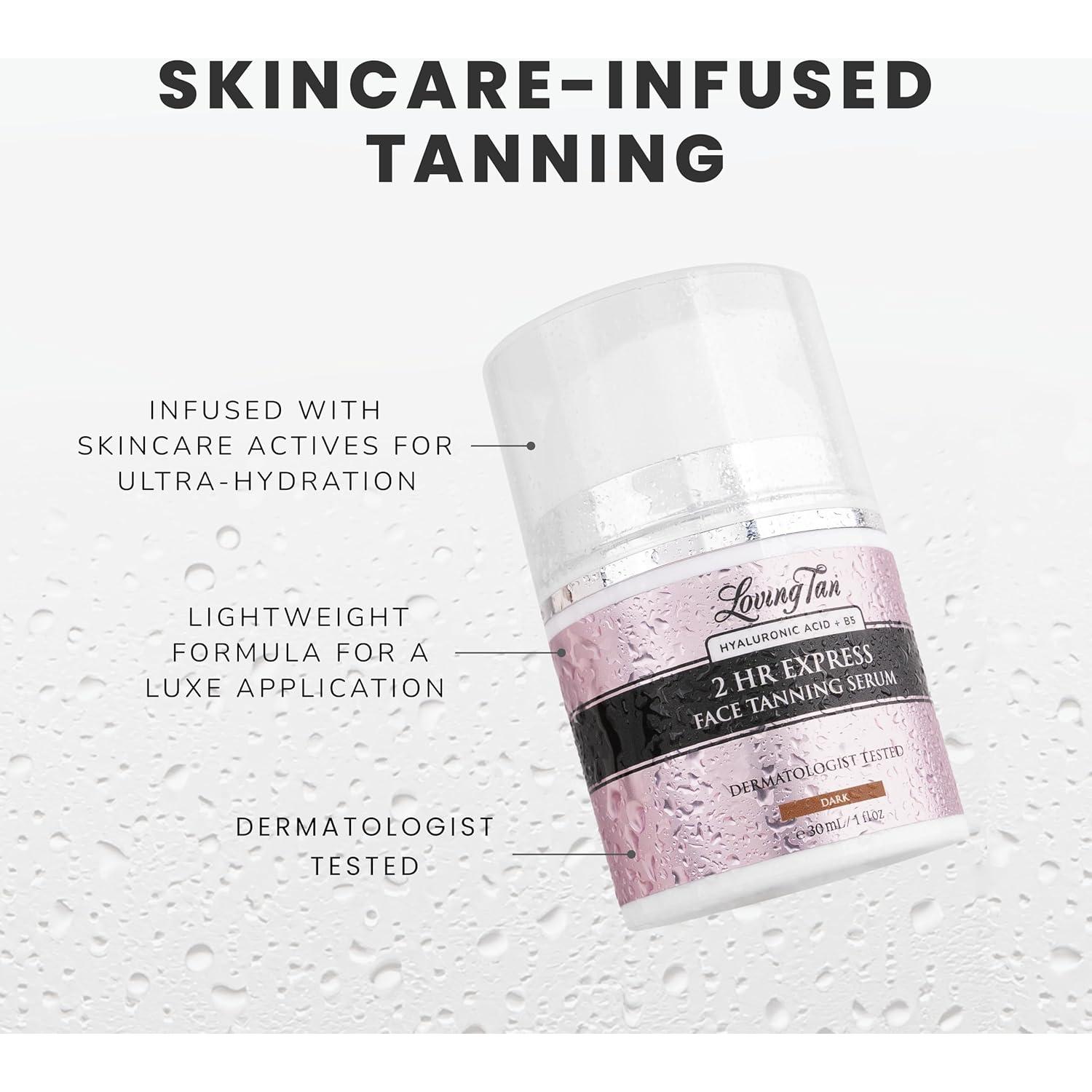 Suero Bronceador Facial Loving Tan 29.57 ml Oscuro Hidratante