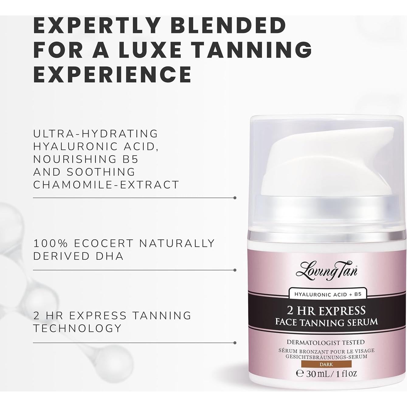 Suero Bronceador Facial Loving Tan 29.57 ml Oscuro Hidratante