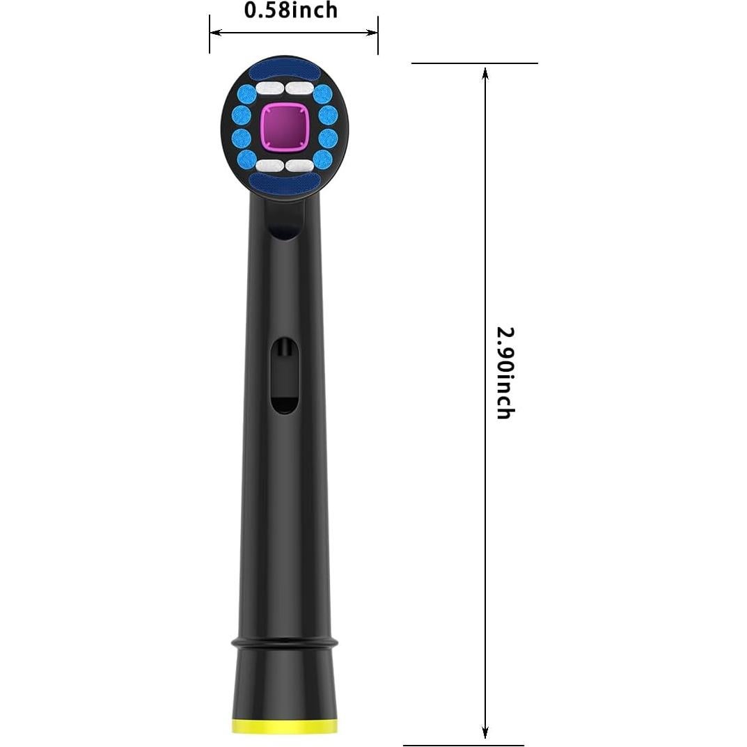 Cabezas de cepillo de dientes Oral B AOBAMA, 12 piezas, negro