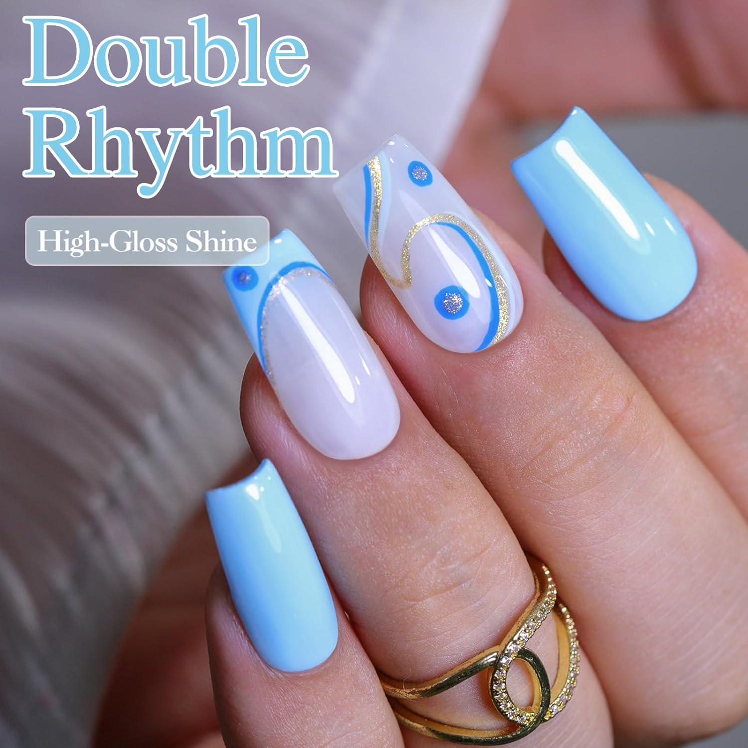 Esmalte de Uñas en Gel Double Rhythm 15ml Azul Bebé